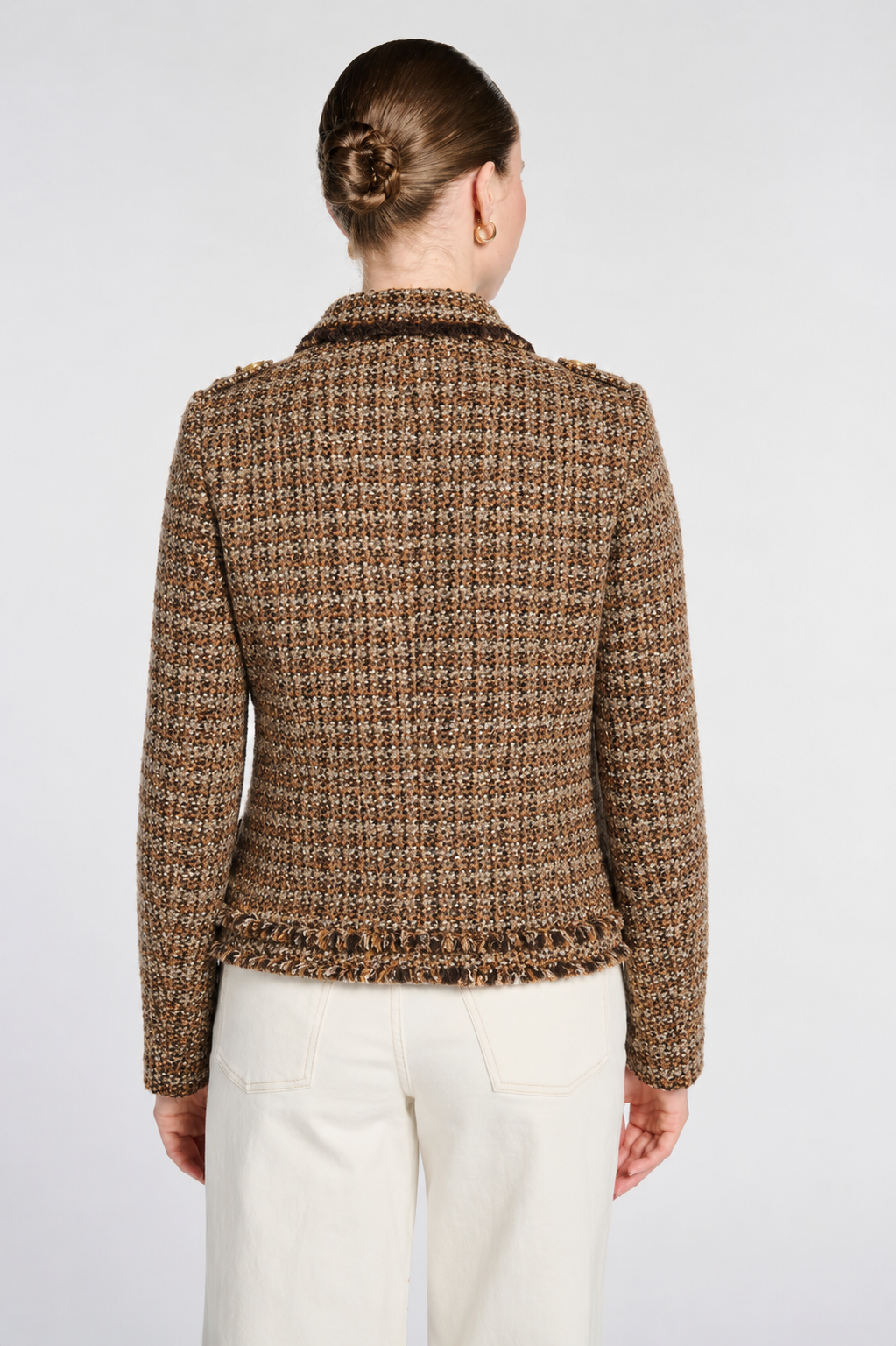 Fringed tweed jacket