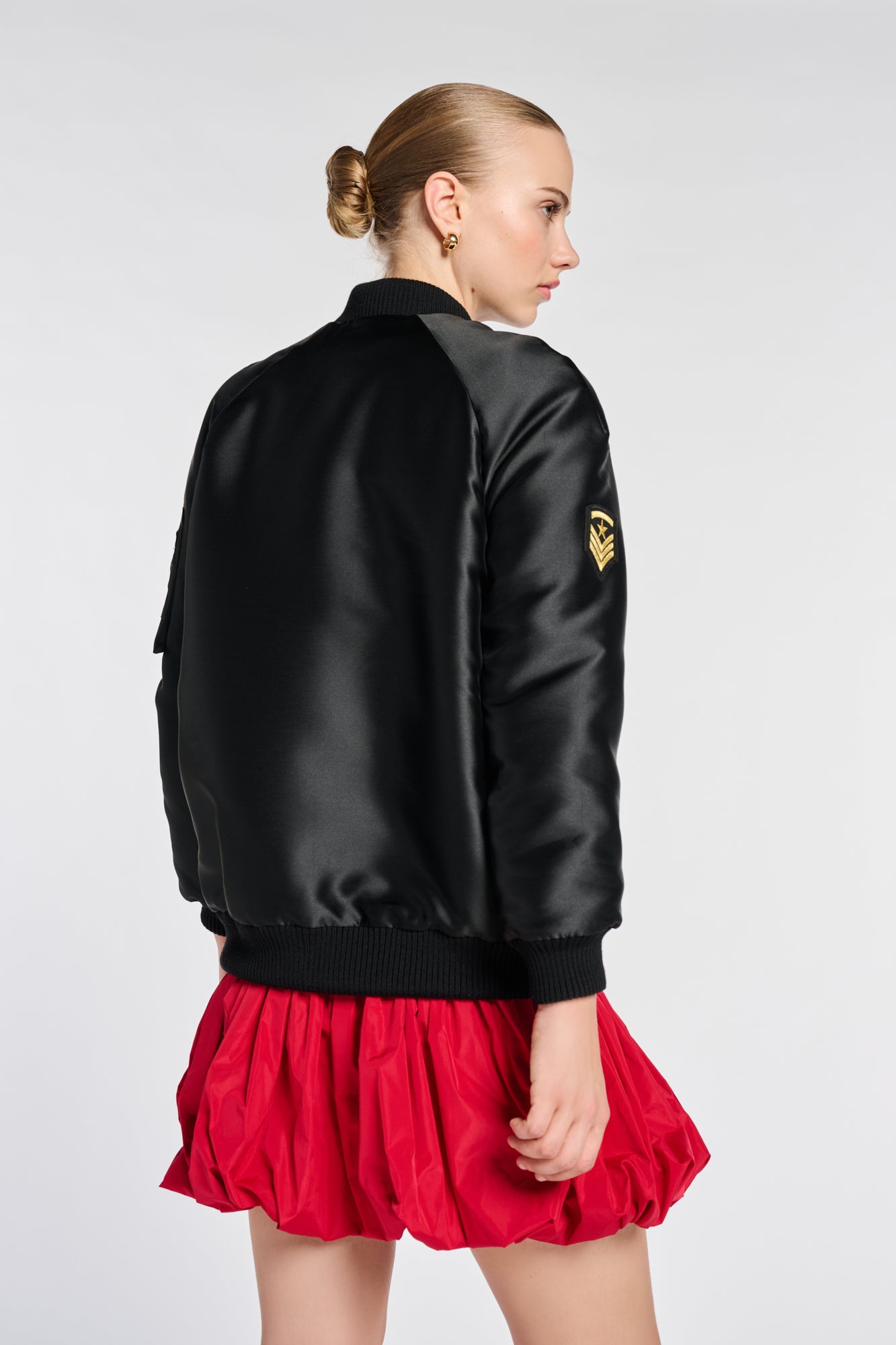Bombers en taffetas à patchs