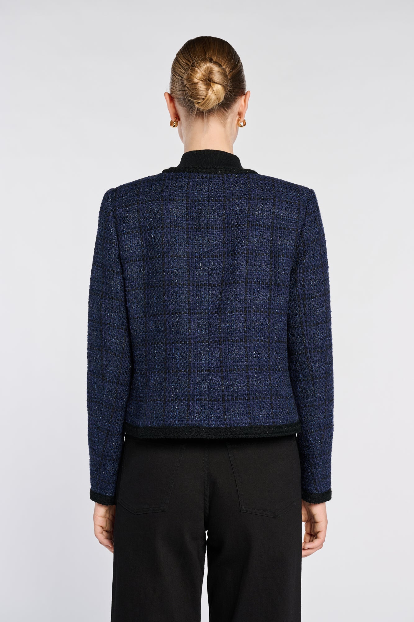 Tweed jacket with trim