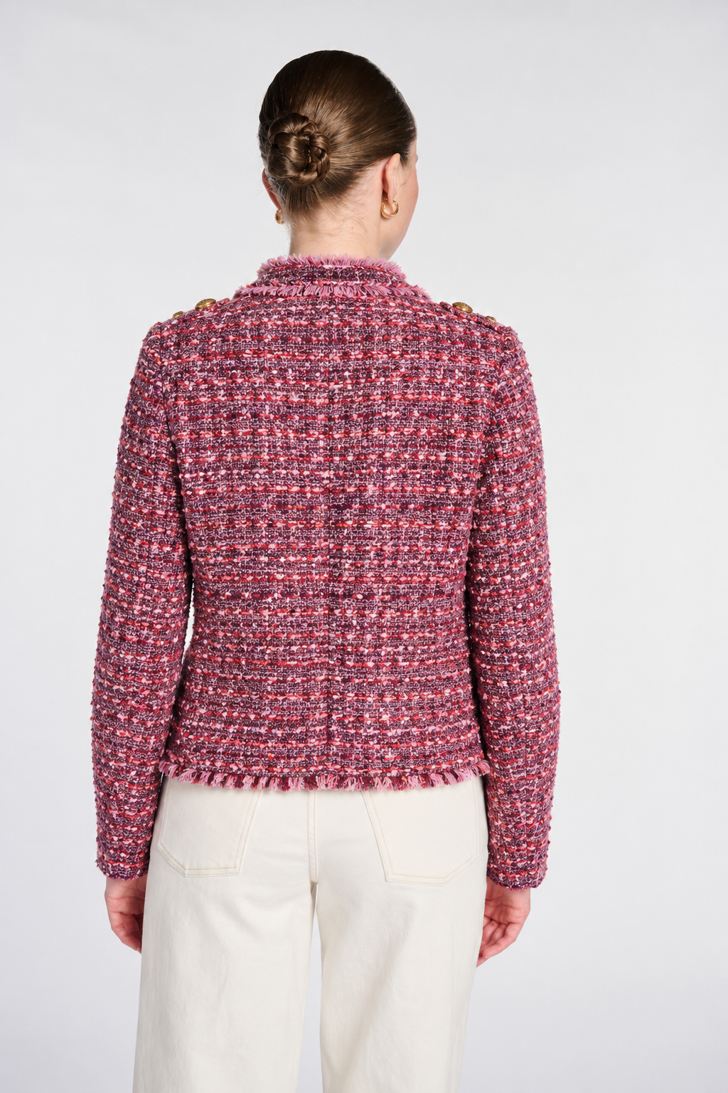 Fringed tweed jacket