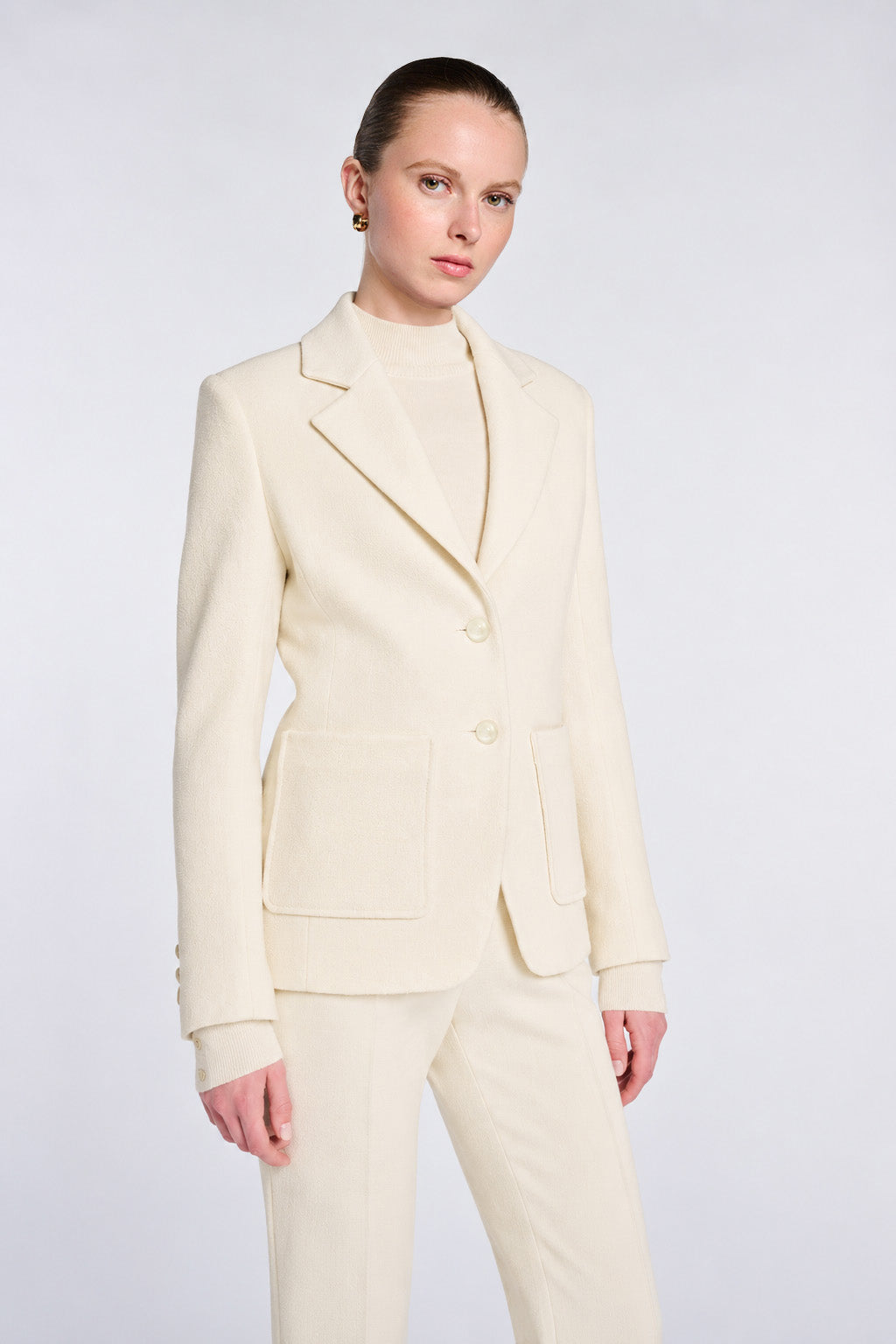 Blazer en crêpe de laine