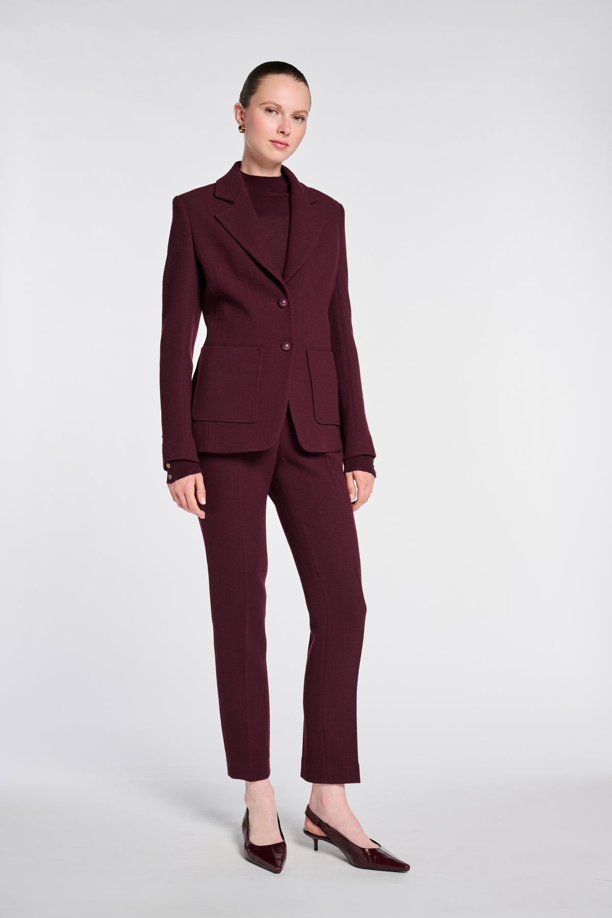 Wool crepe blazer