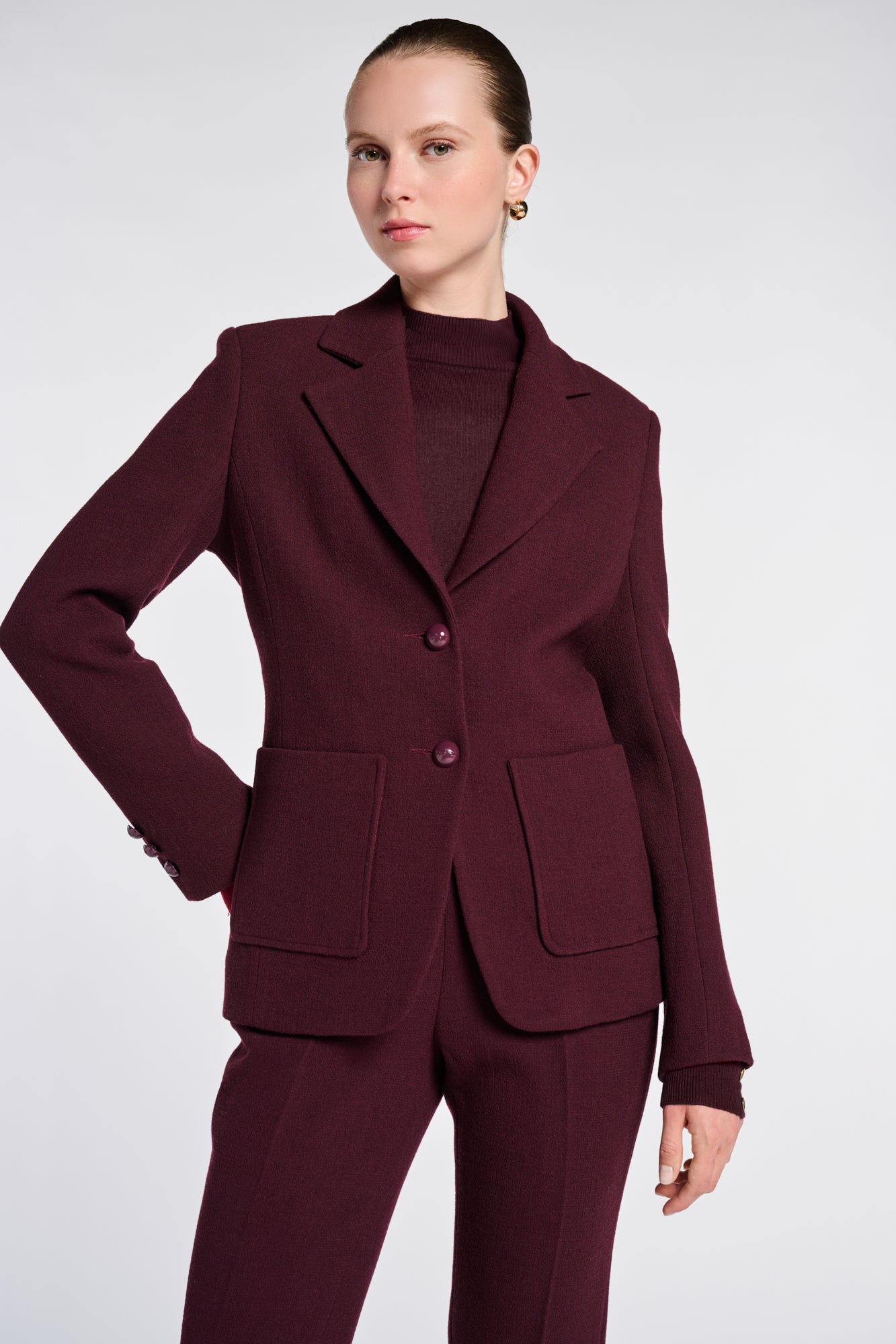 Wool crepe blazer