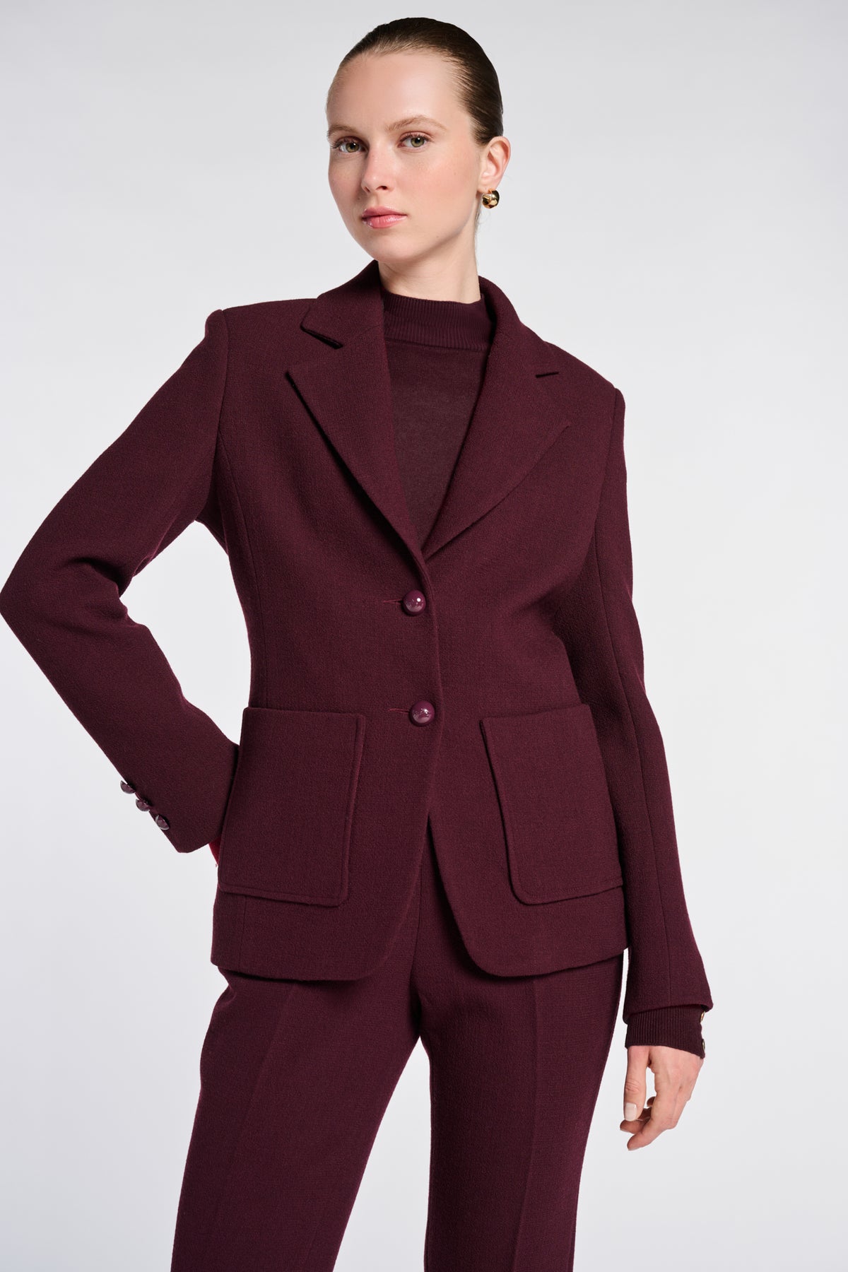 Wool crepe blazer