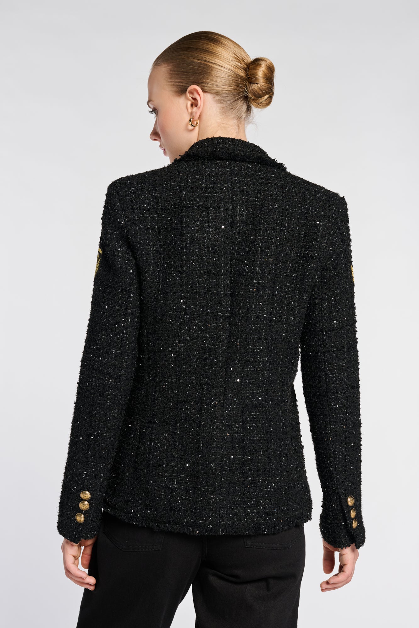 Patchwork tweed blazer