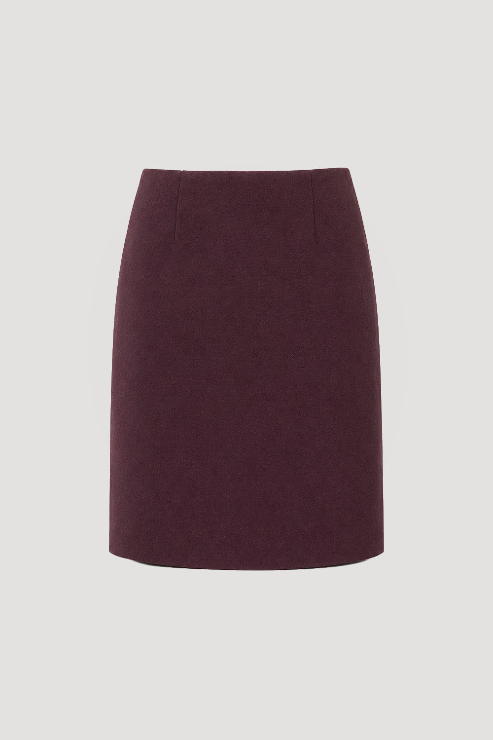 Wool crepe straight-fit skirt