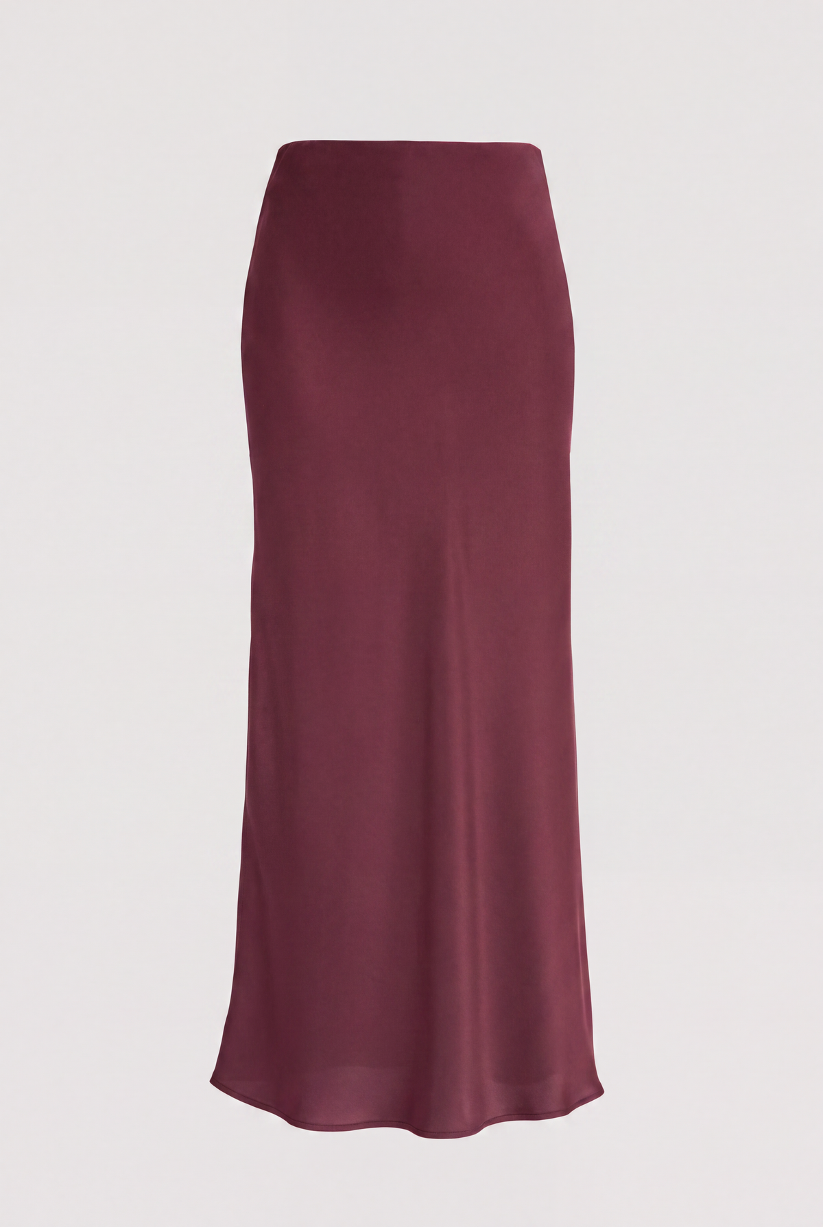 Long satin skirt