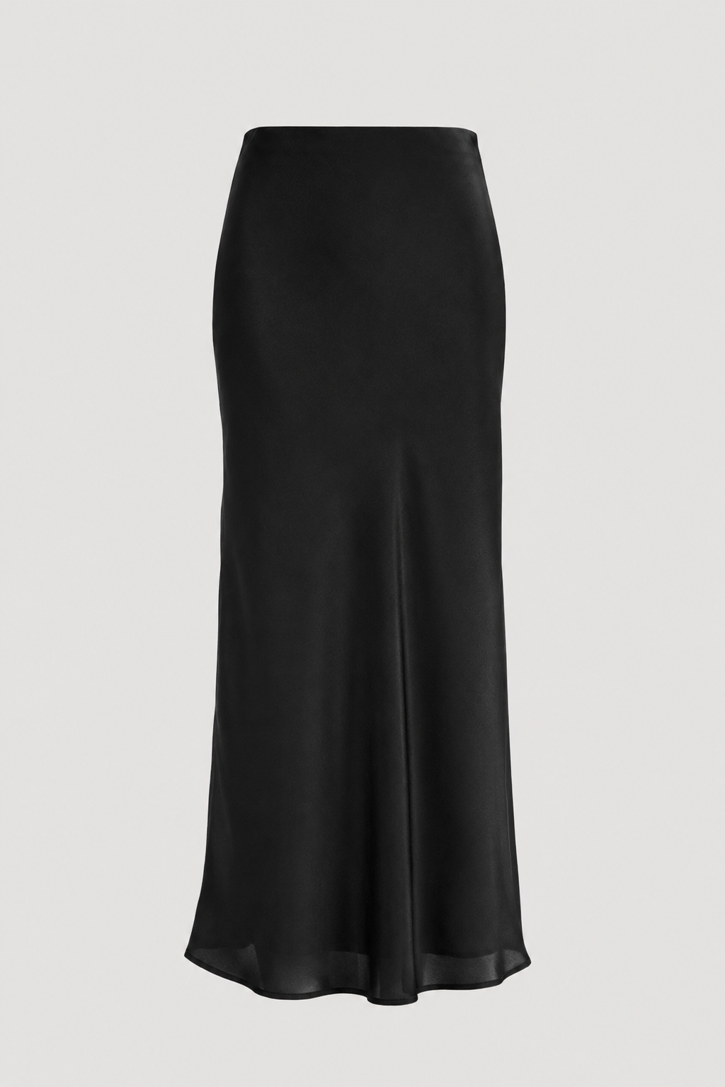 Long satin skirt