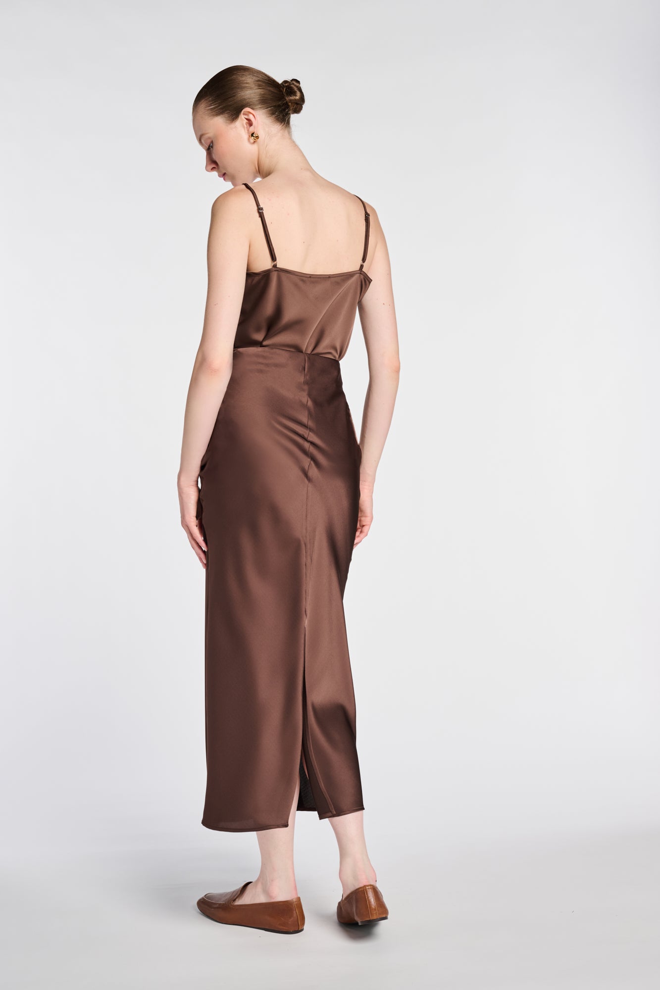 Jupe longue en satin
