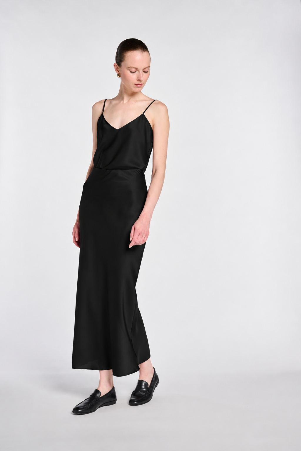 Jupe longue en satin