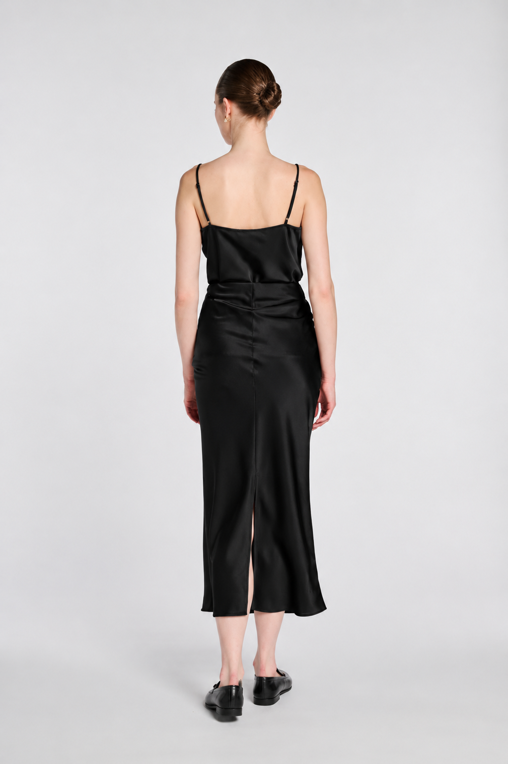 Jupe longue en satin