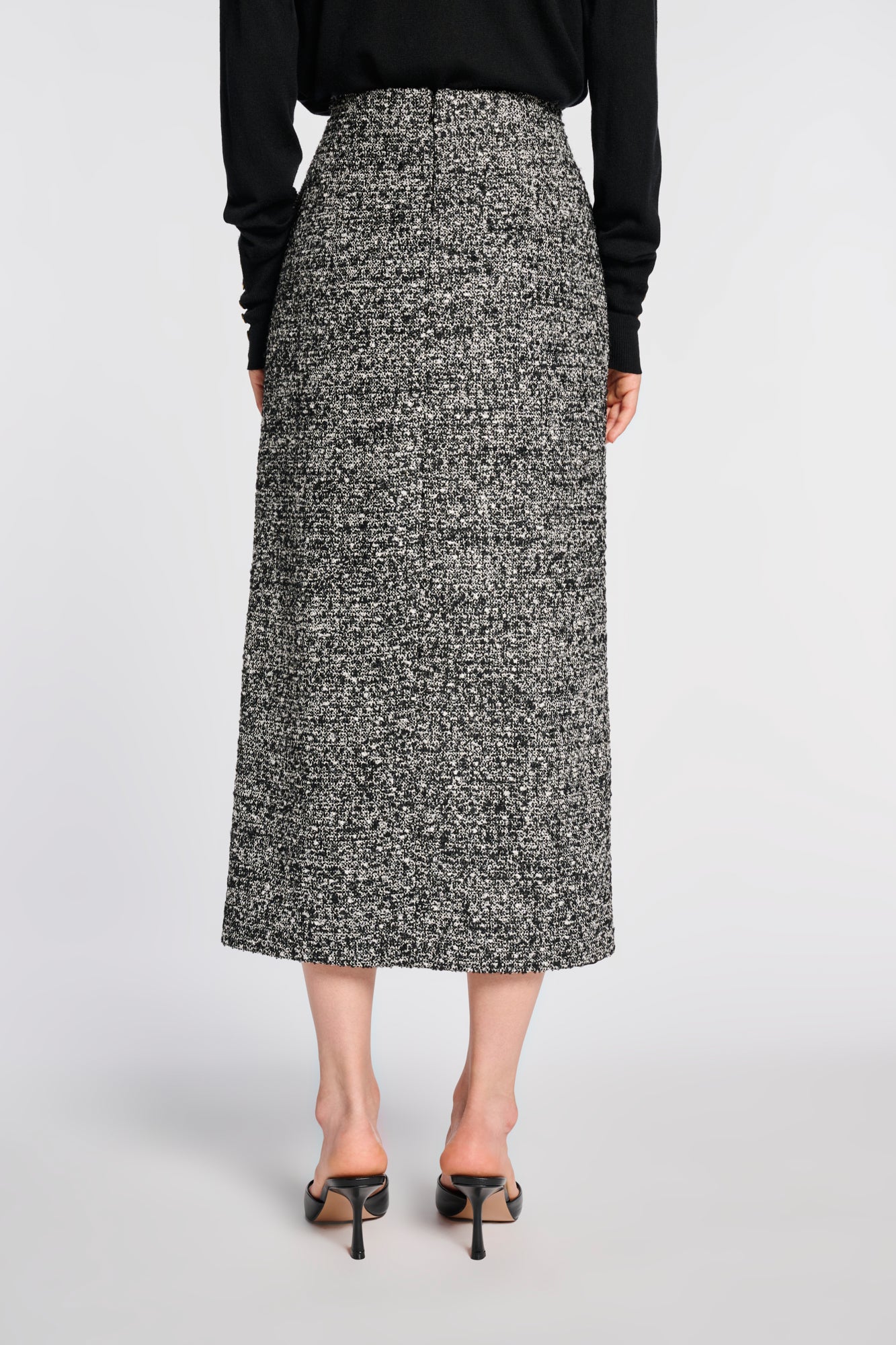 Jupe longue en tweed