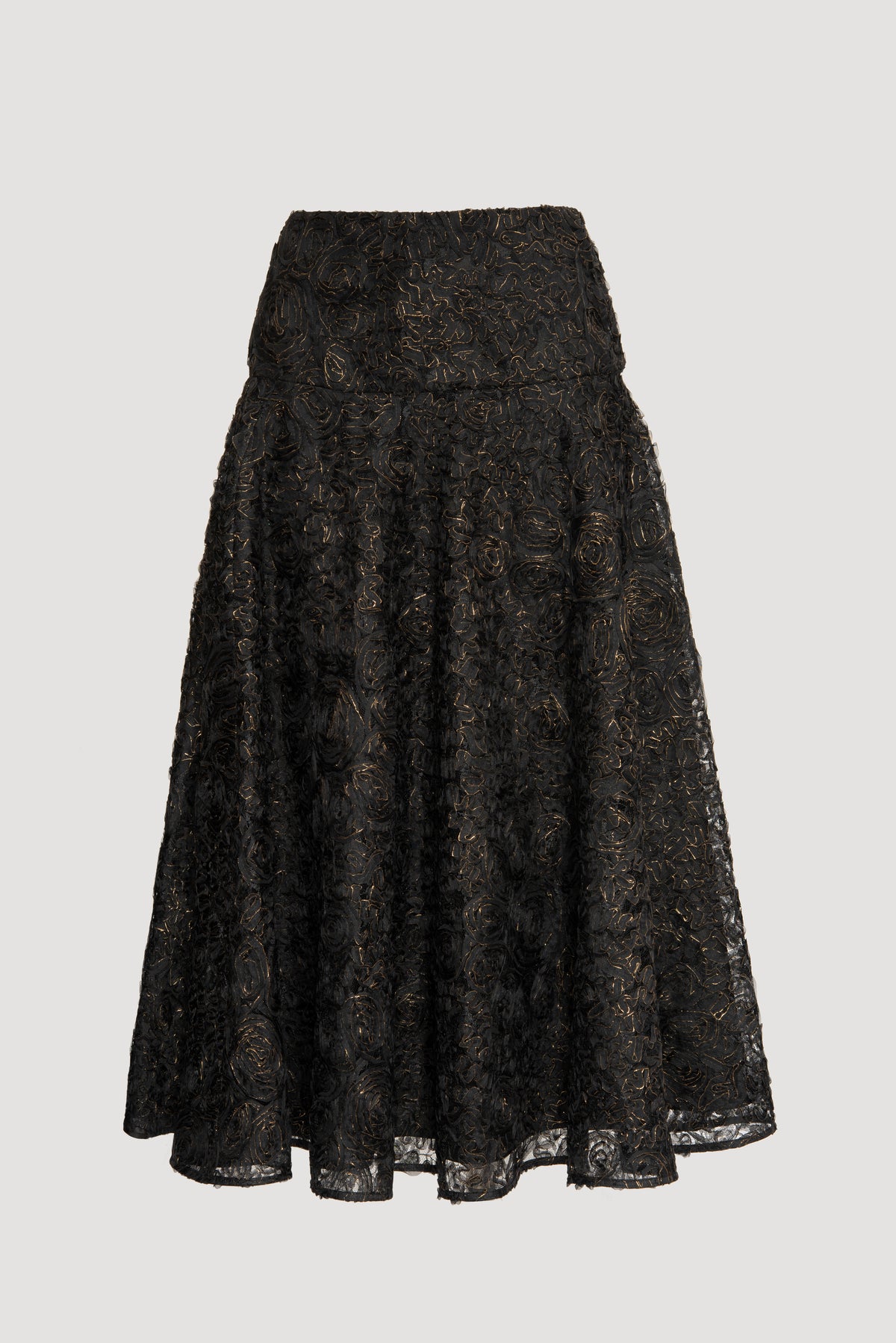 Long iridescent lace skirt