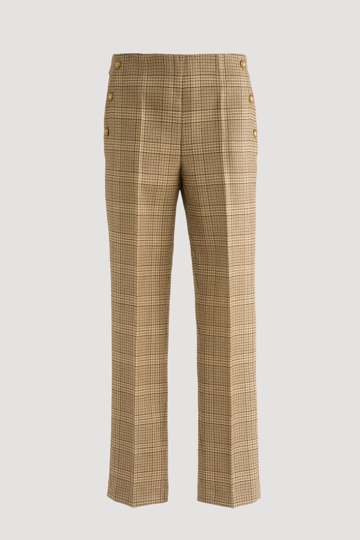 Prince of Wales check cigarette trousers