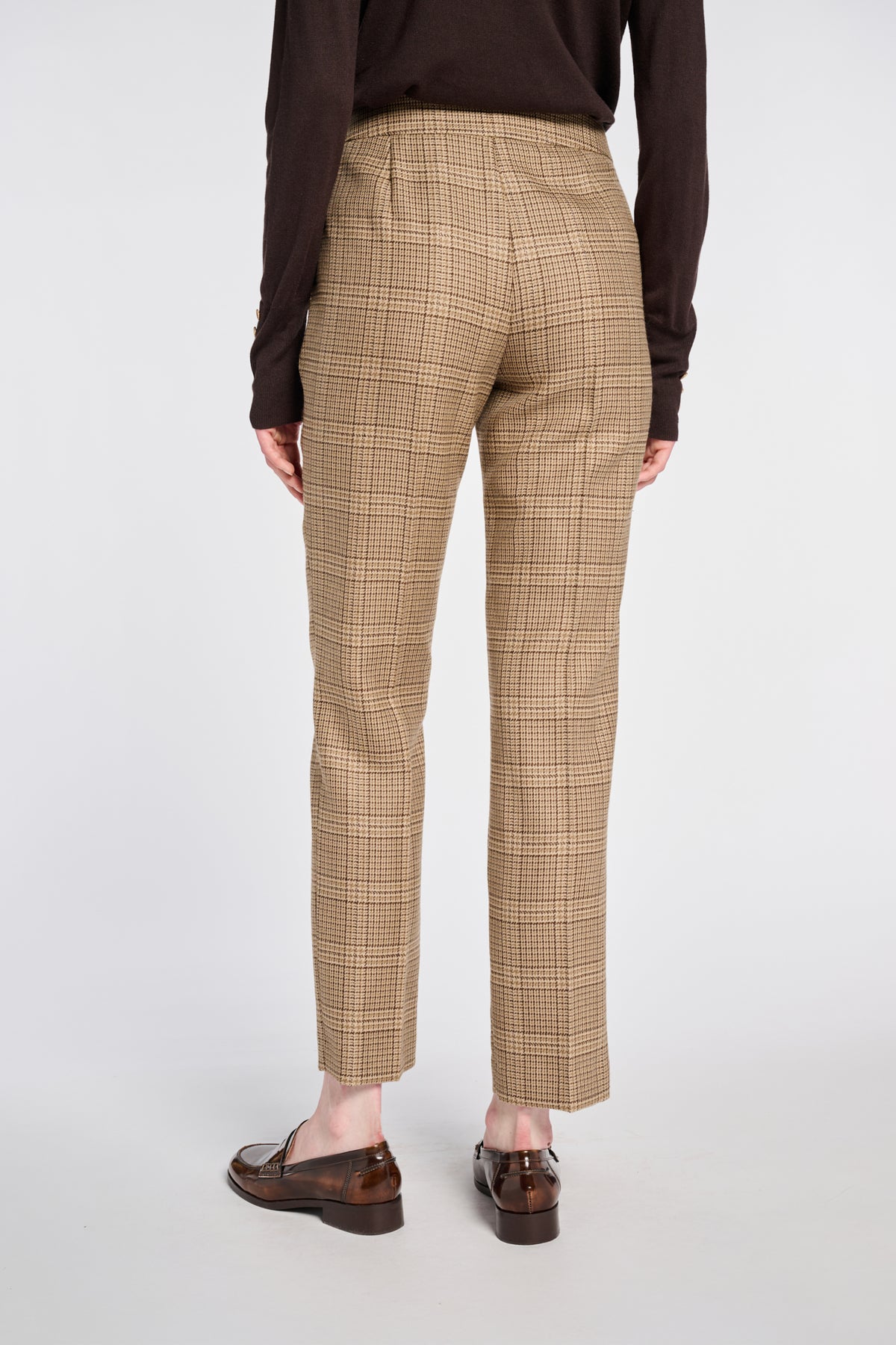 Prince of Wales check cigarette trousers