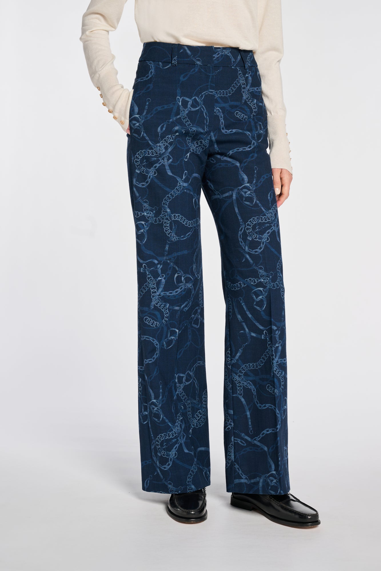 Pantalon denim imprimé