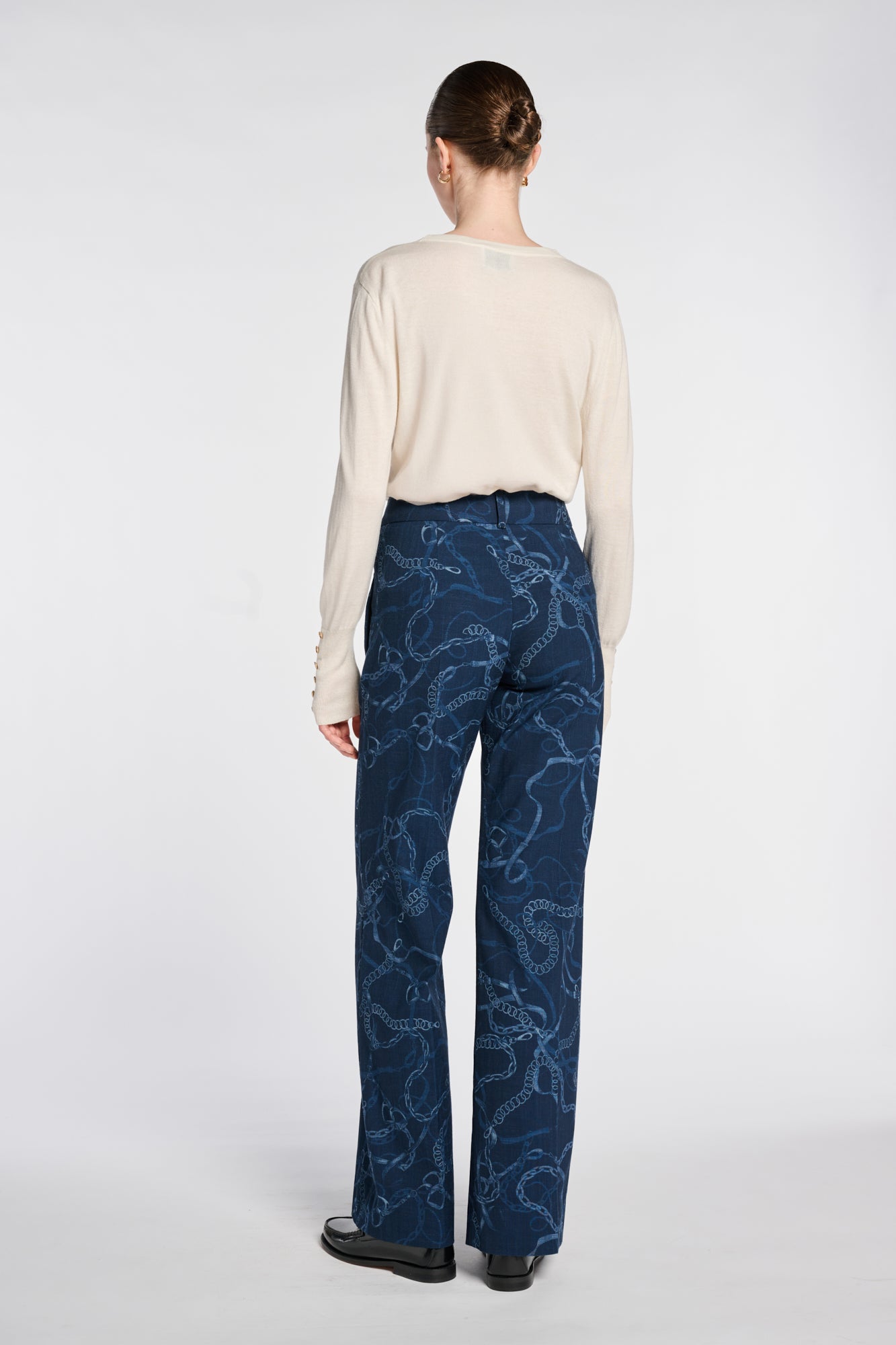 Pantalon denim imprimé