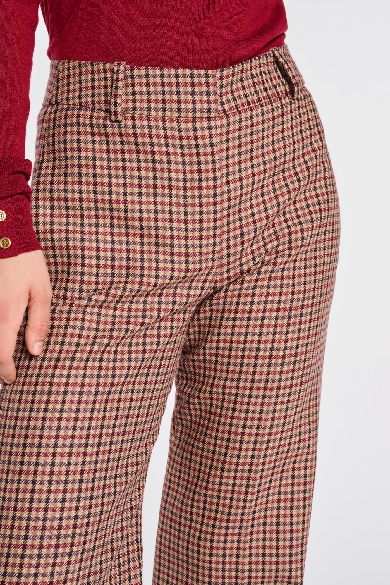 Pantalon large à carreaux