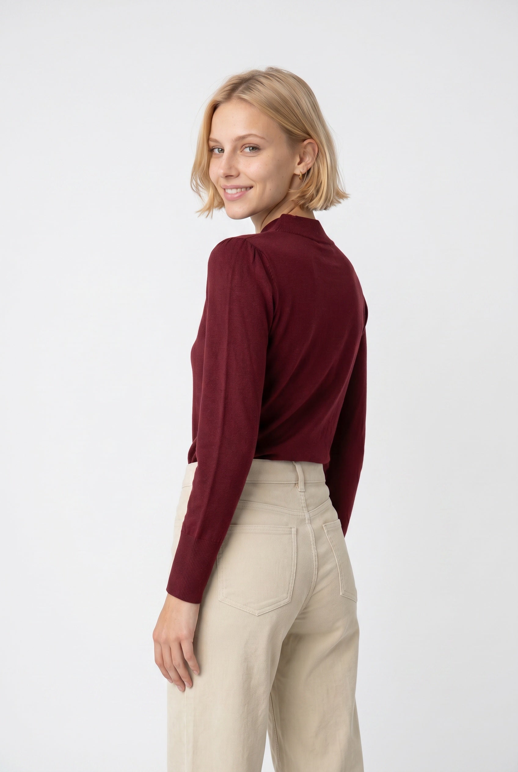 Wide-leg velvet trousers