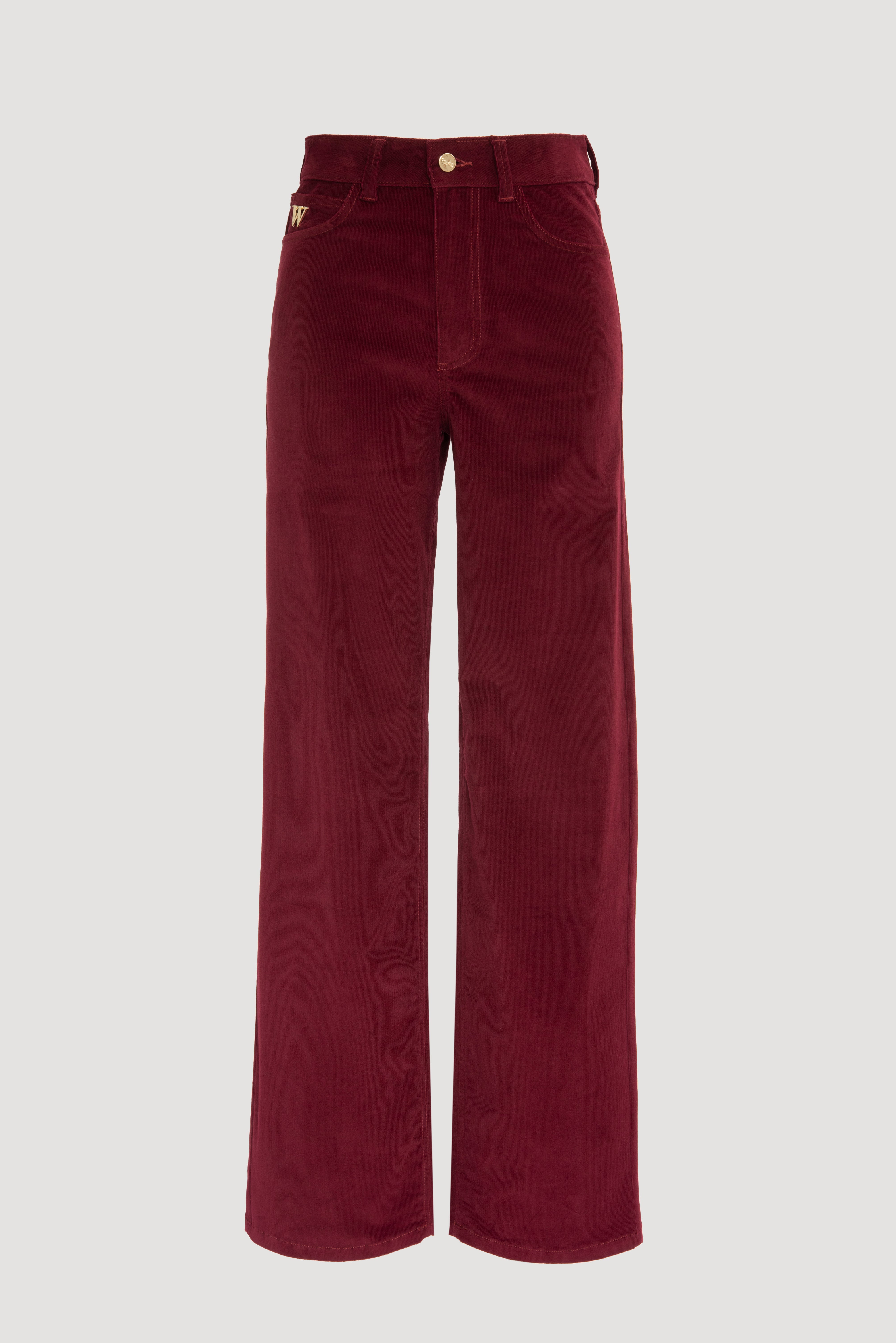 Wide-leg velvet trousers