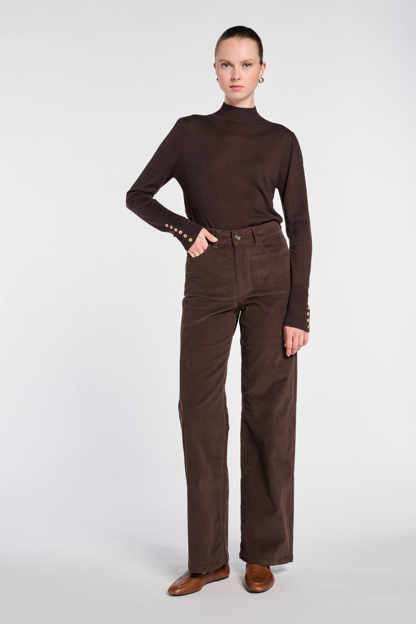 Jean large en velours