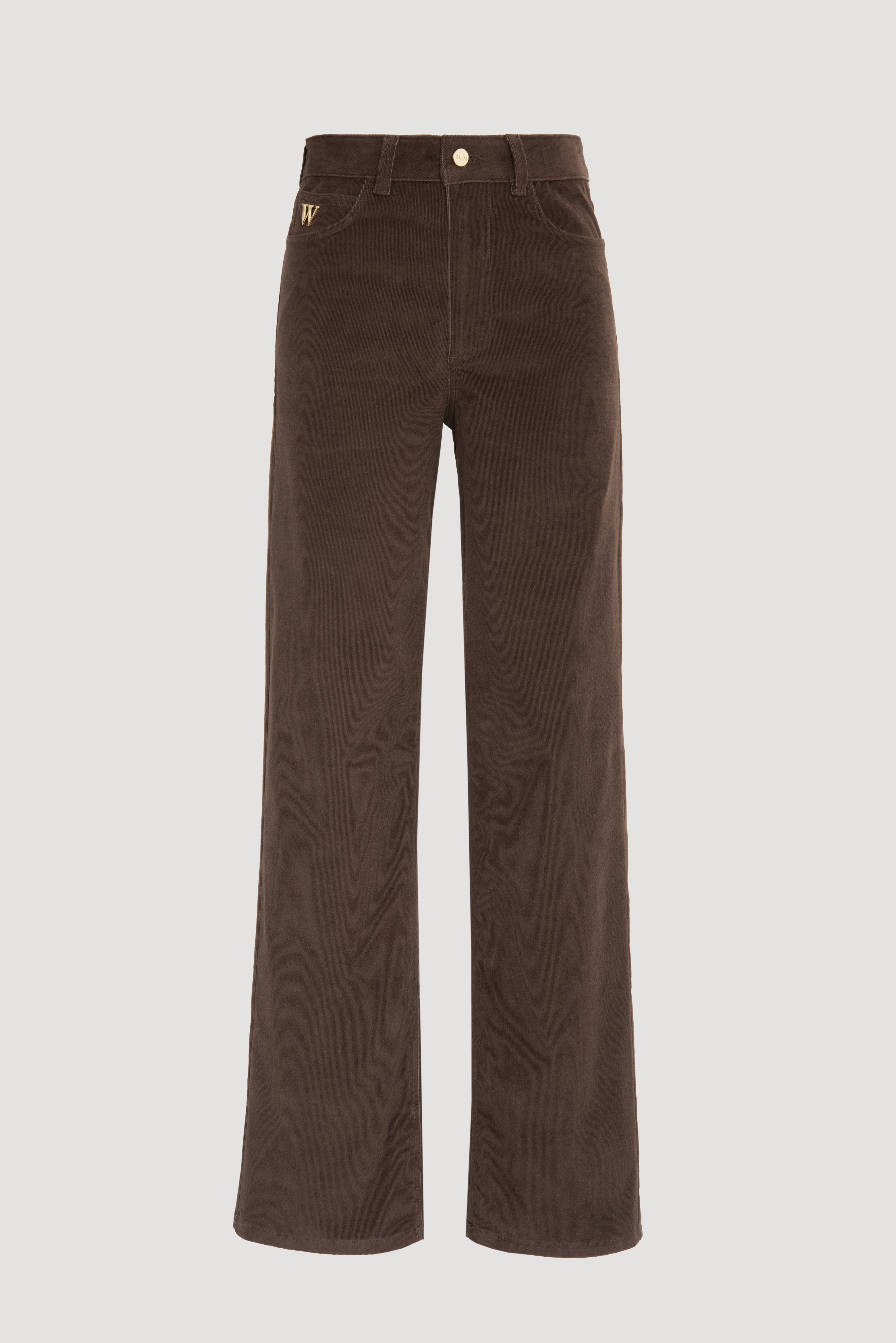 Wide-leg velvet trousers