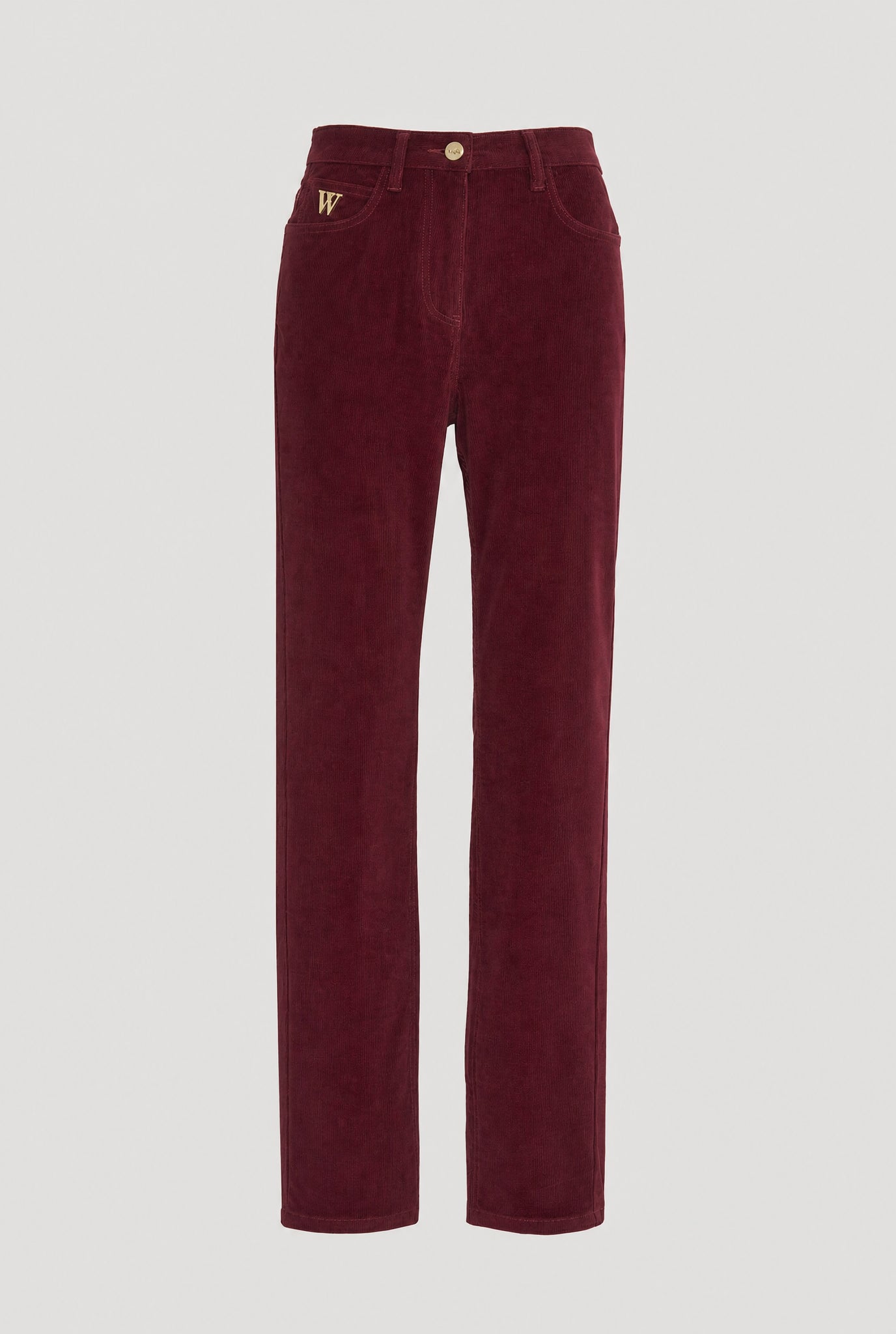 Straight-leg velvet jeans