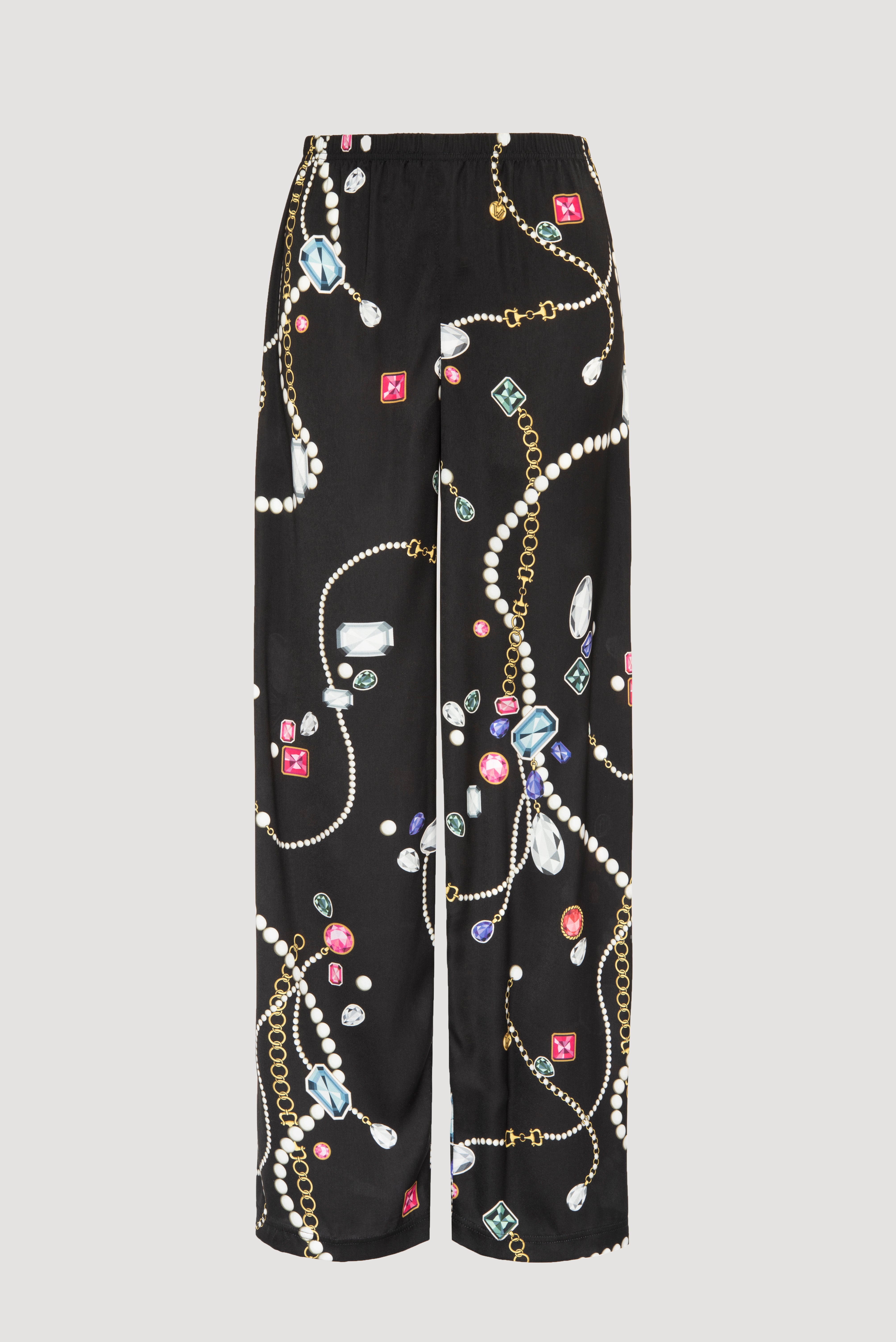Pantalon élastiqué imprimé