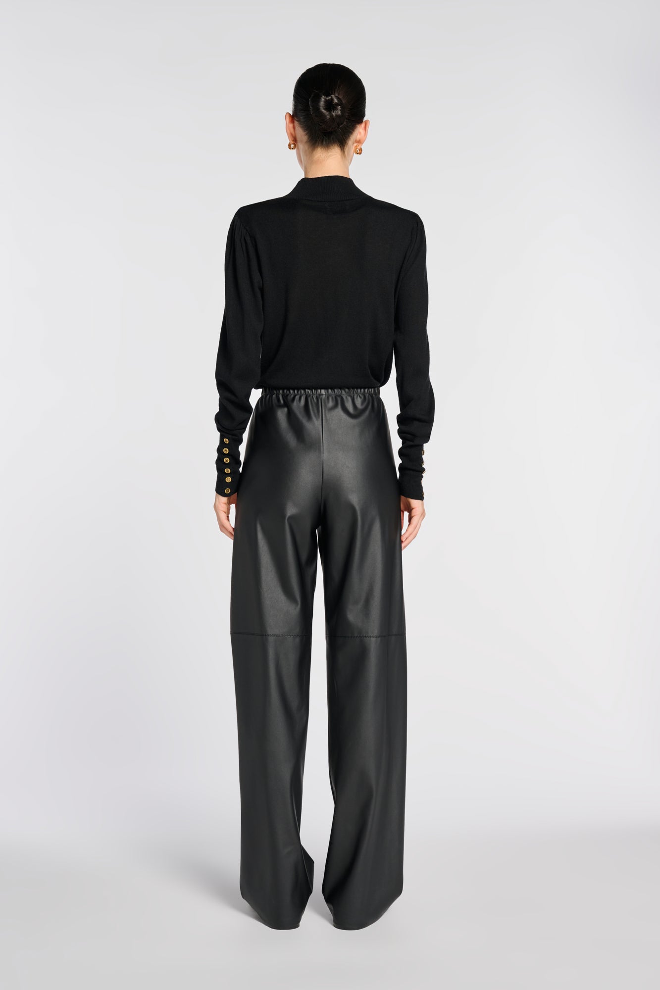 Pantalon large en éco-cuir