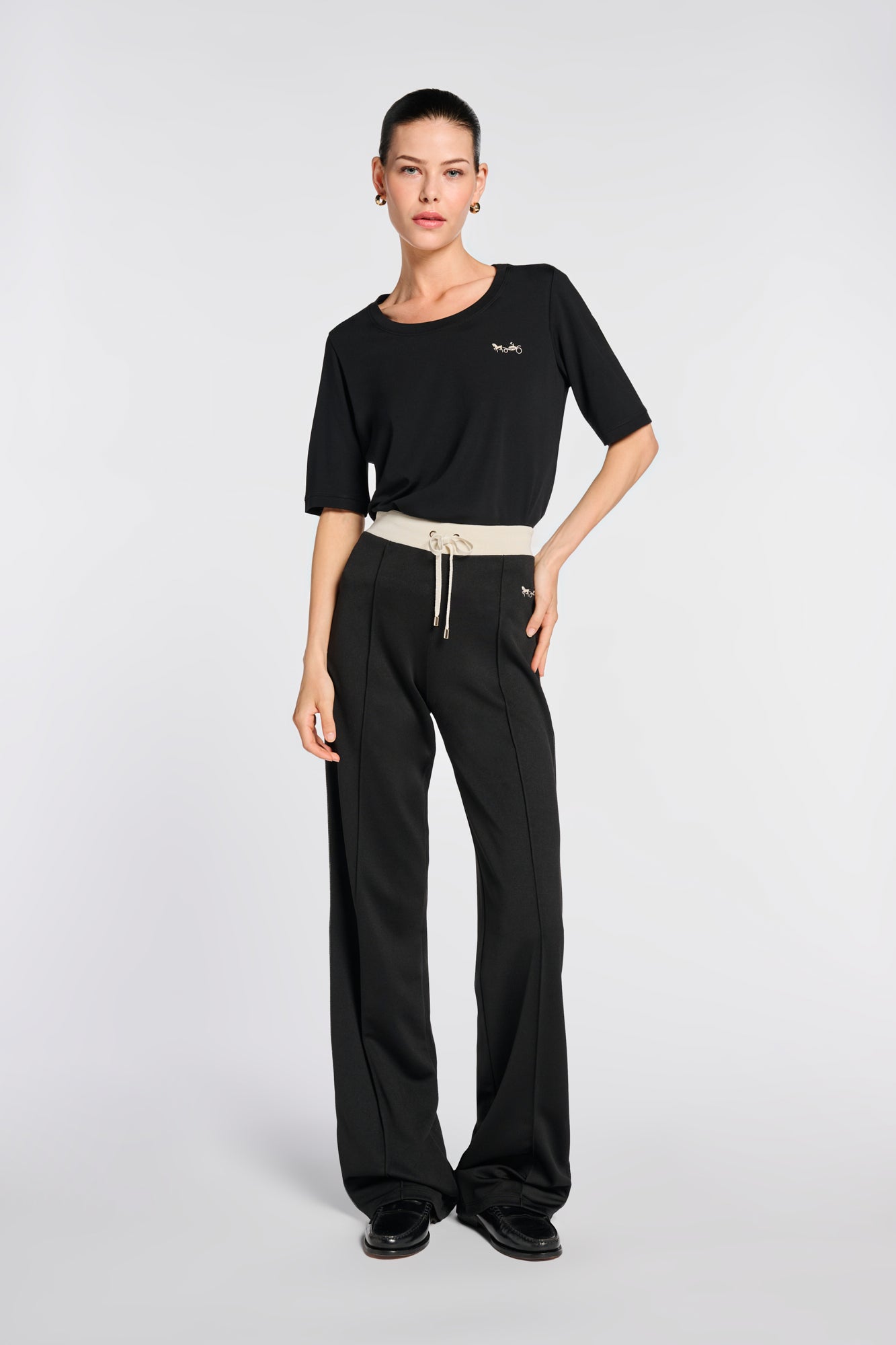 Pantalon jogging en jersey satiné