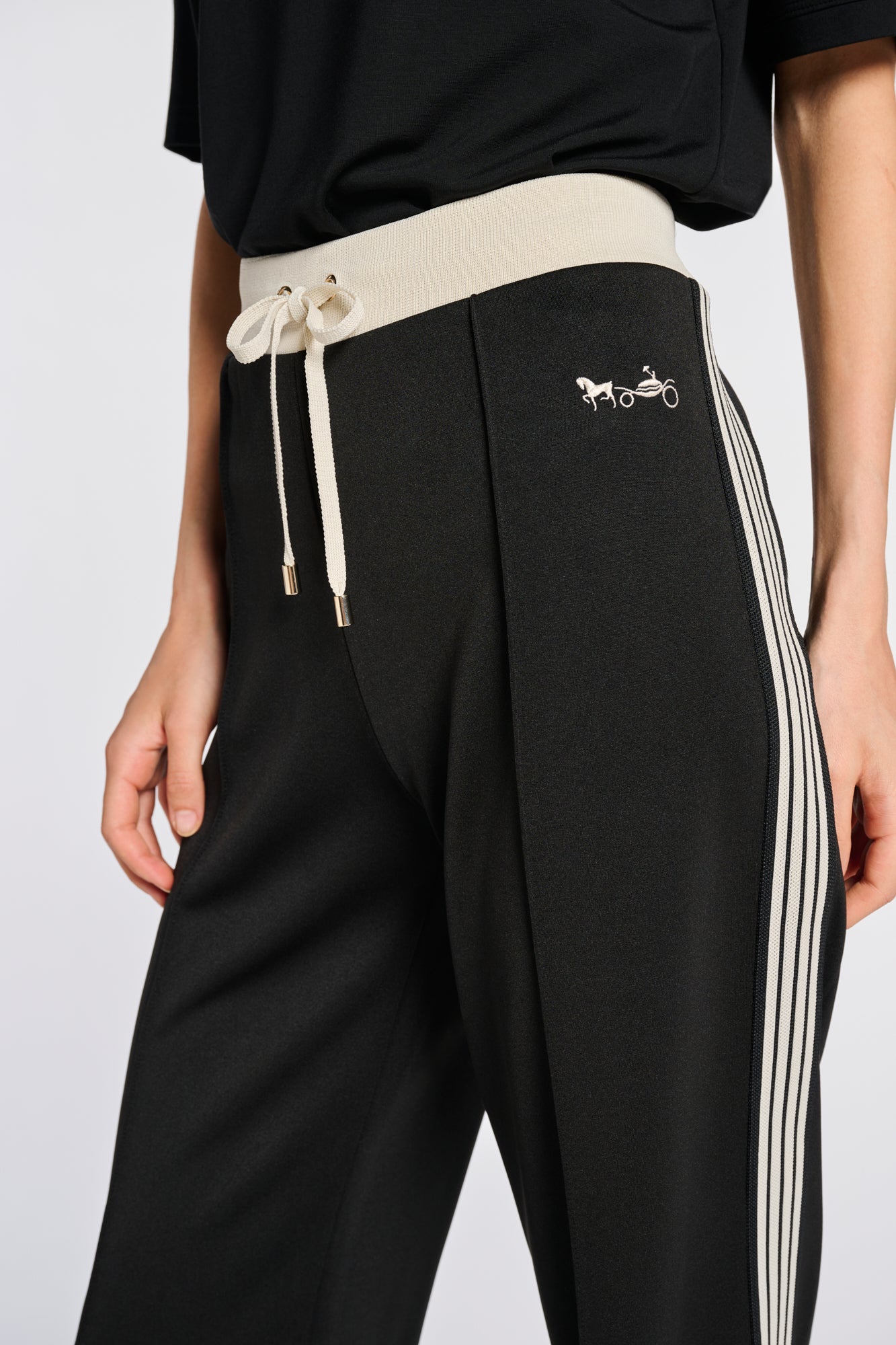 Pantalon jogging en jersey satiné