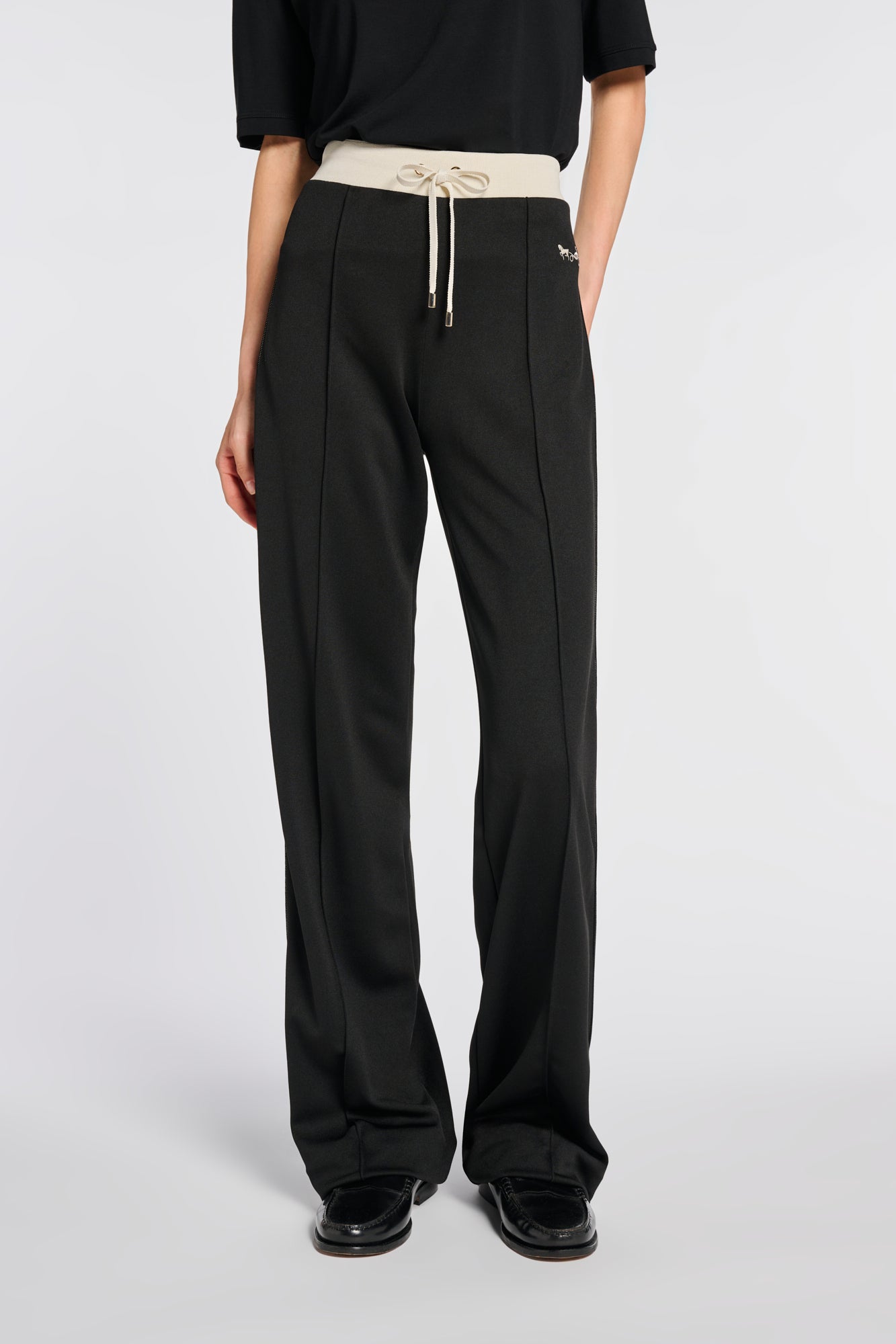 Pantalon jogging en jersey satiné