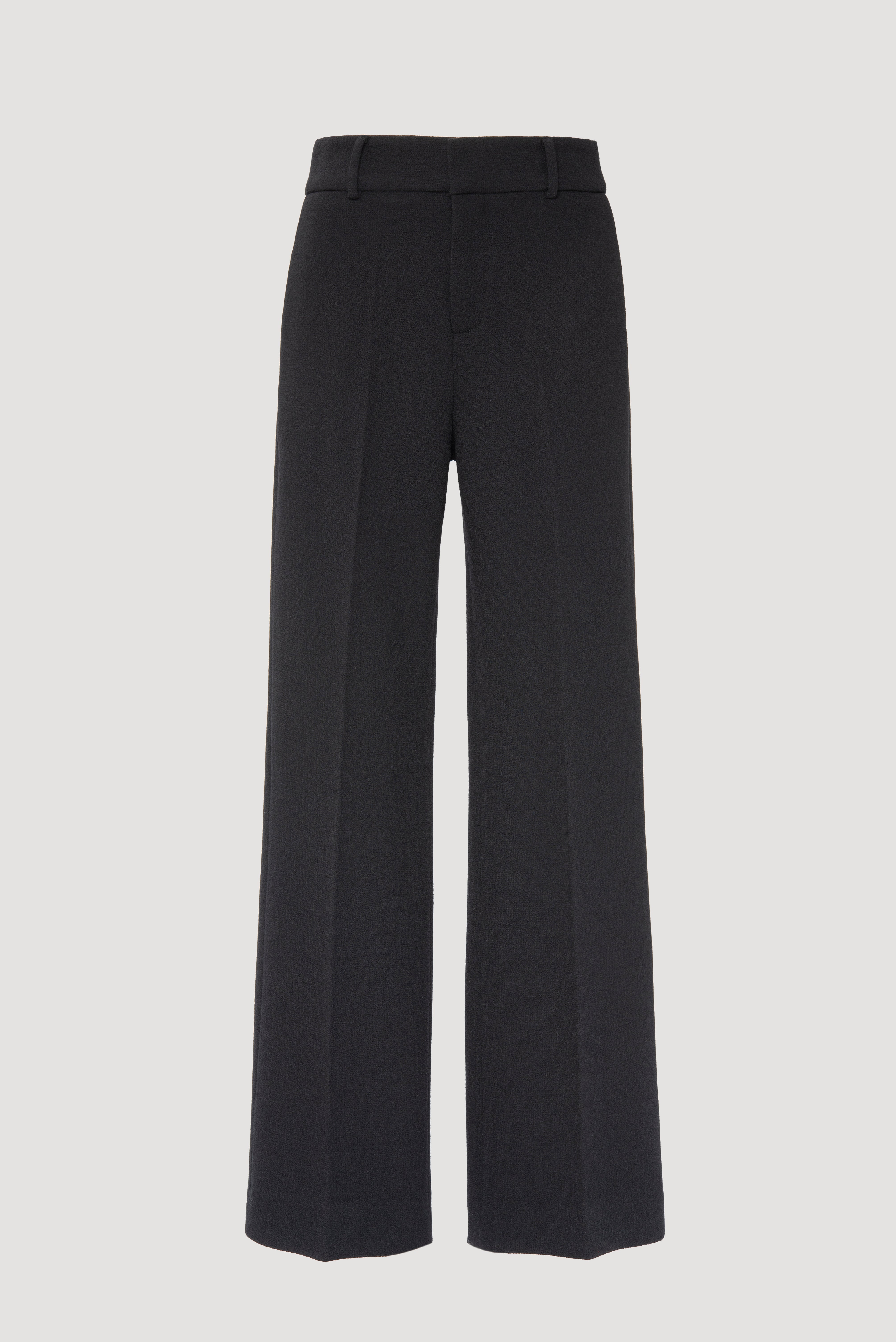 Wide-leg wool crepe trousers 