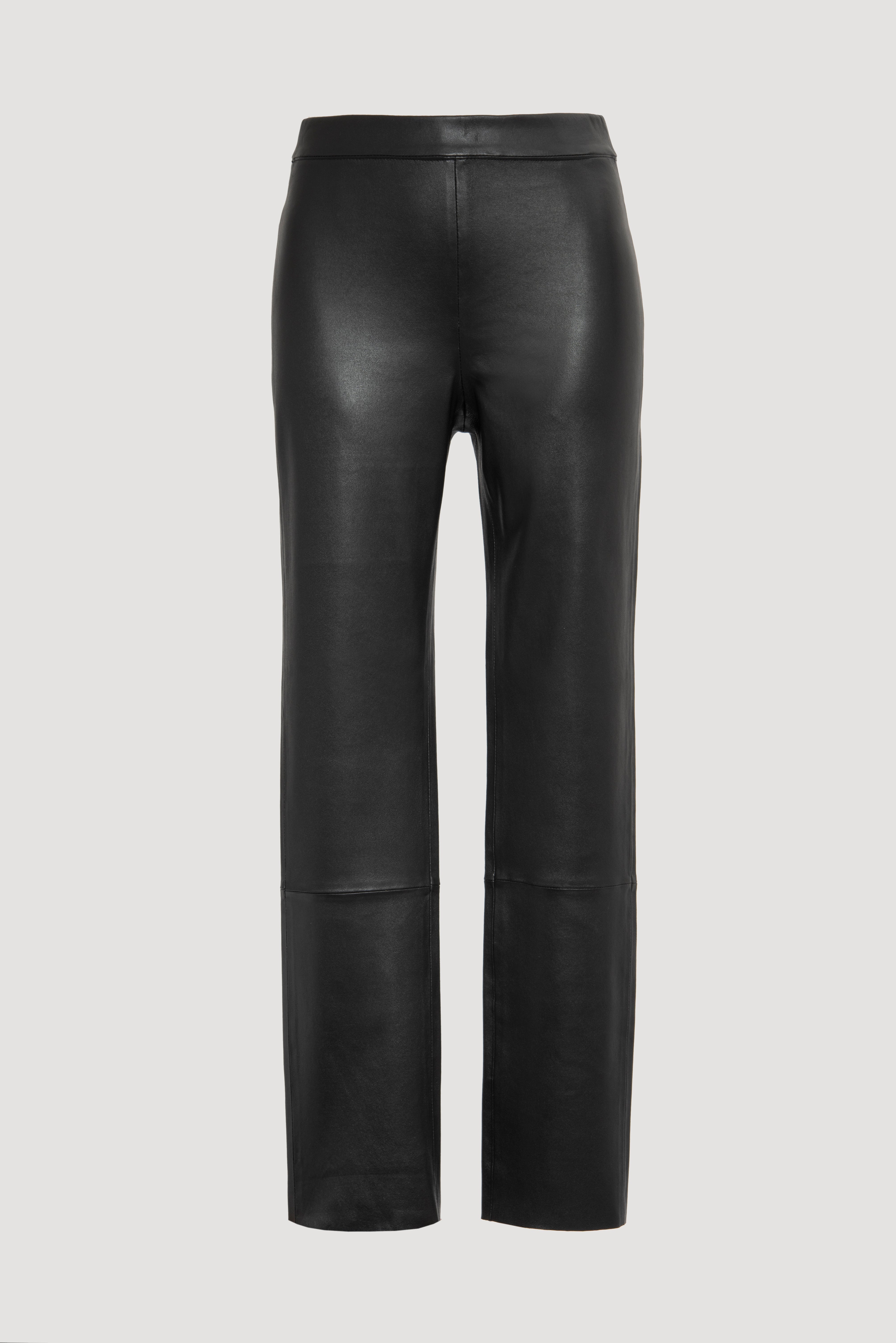 Legging en cuir nappa noir