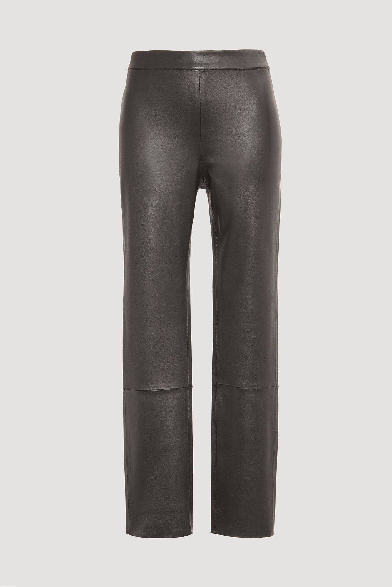 Legging en cuir nappa chocolat