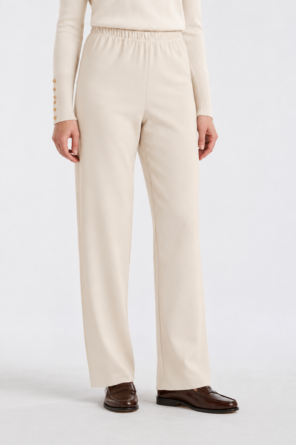 Pantalon large élastiqué