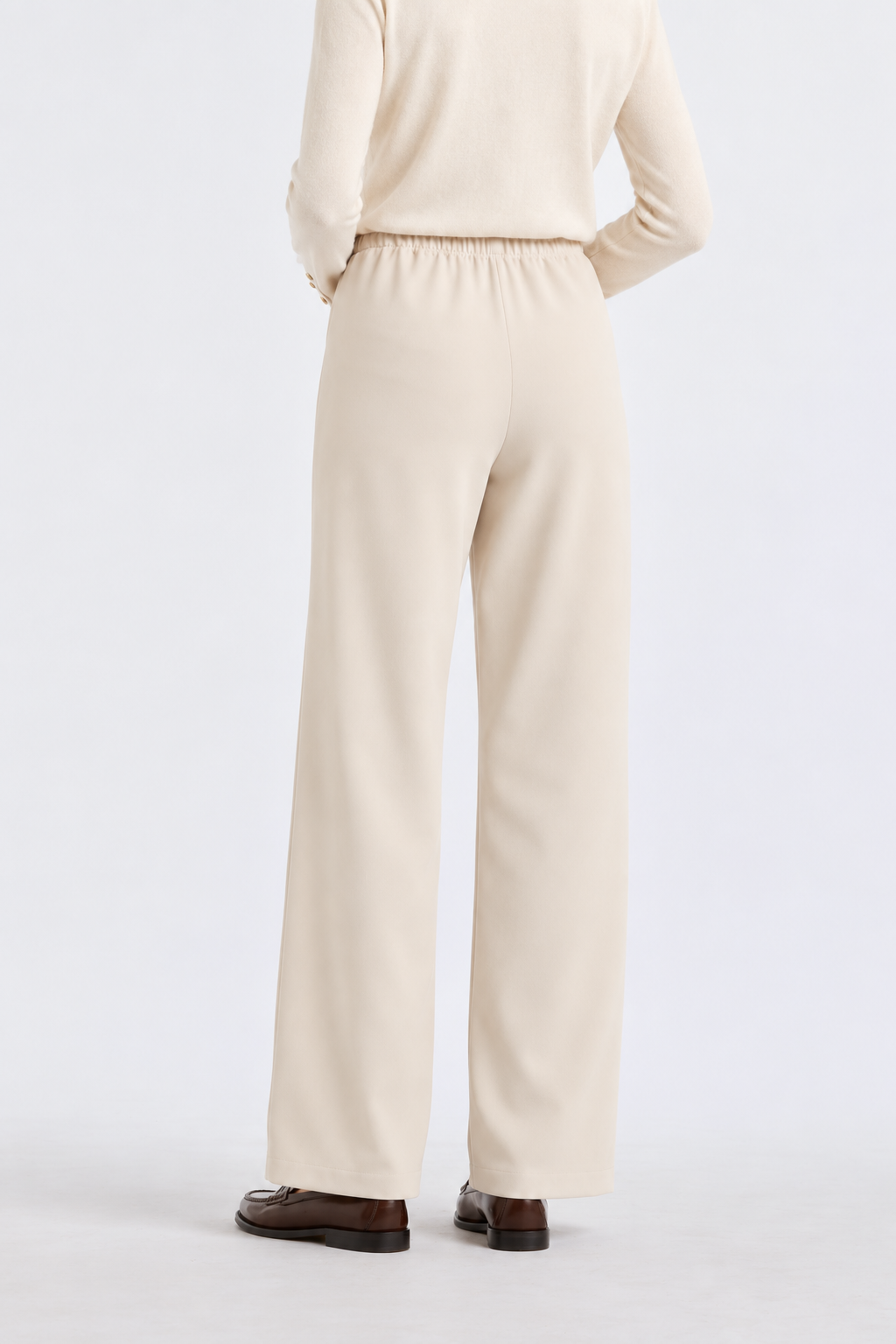 Pantalon large élastiqué