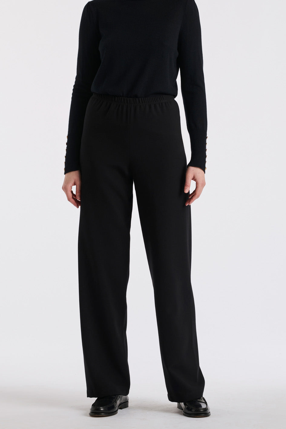 Pantalon large élastiqué