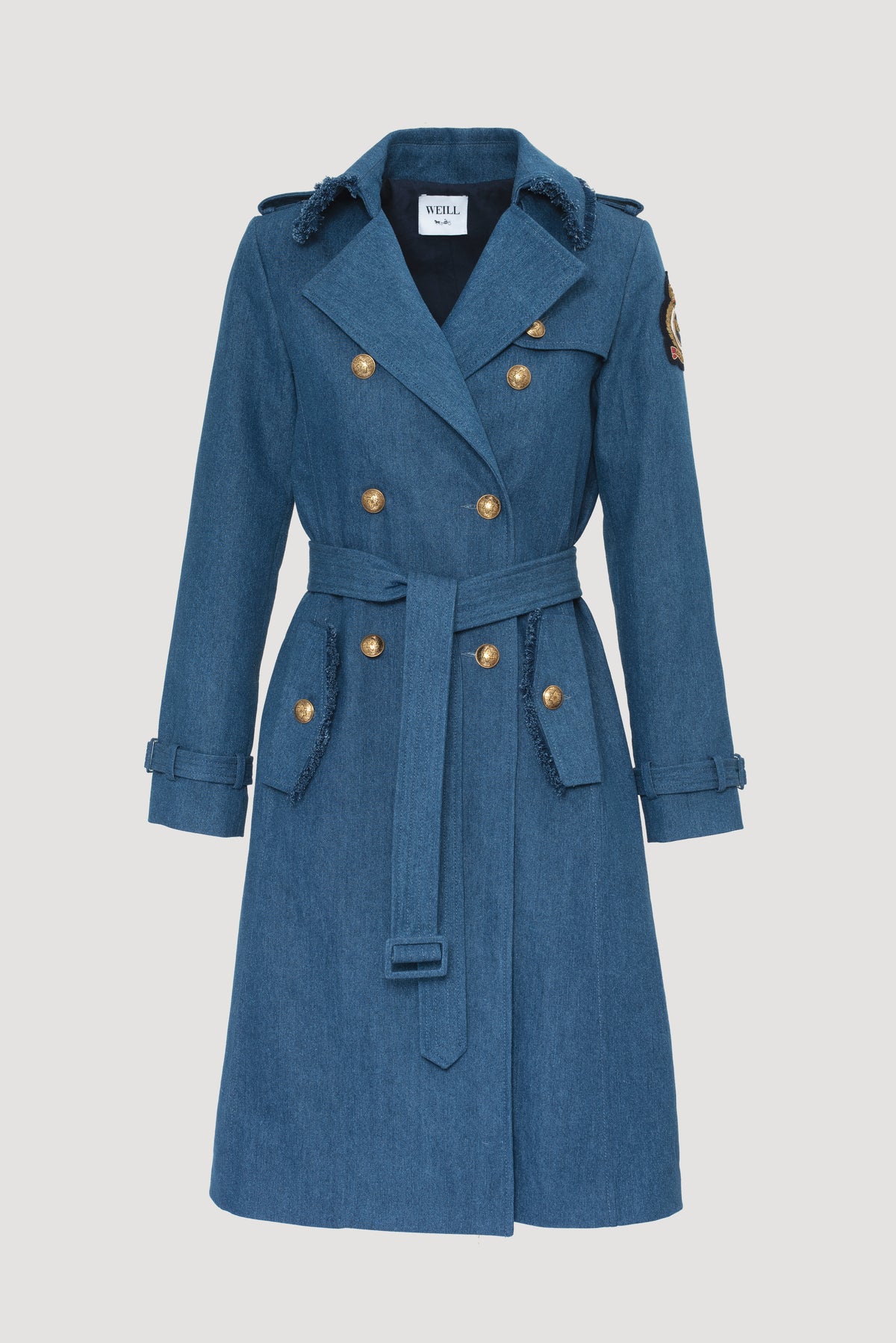 Trench long en denim