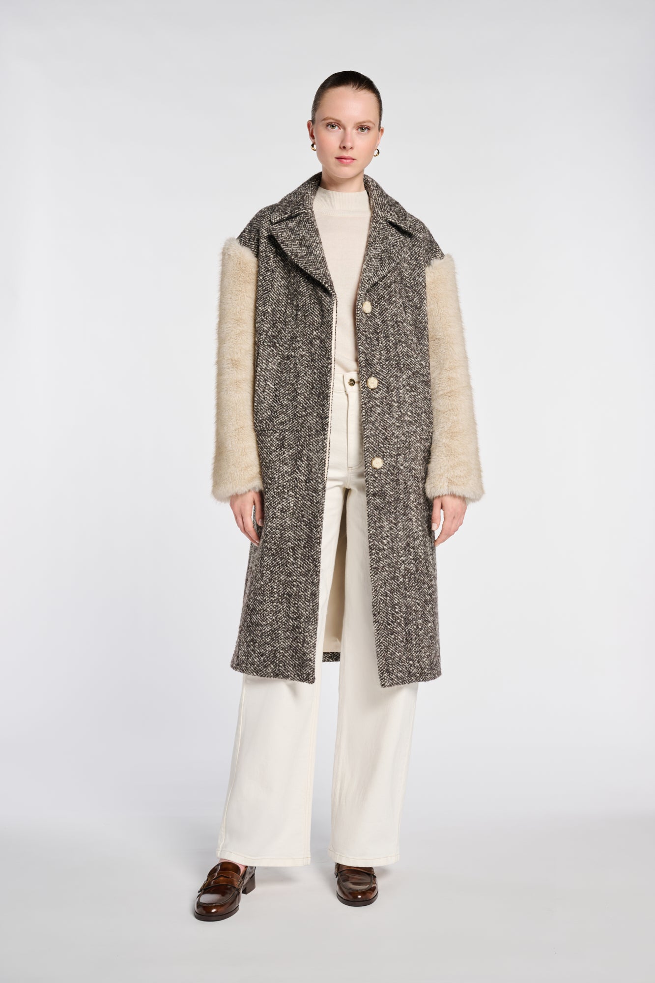 Manteau bimatière