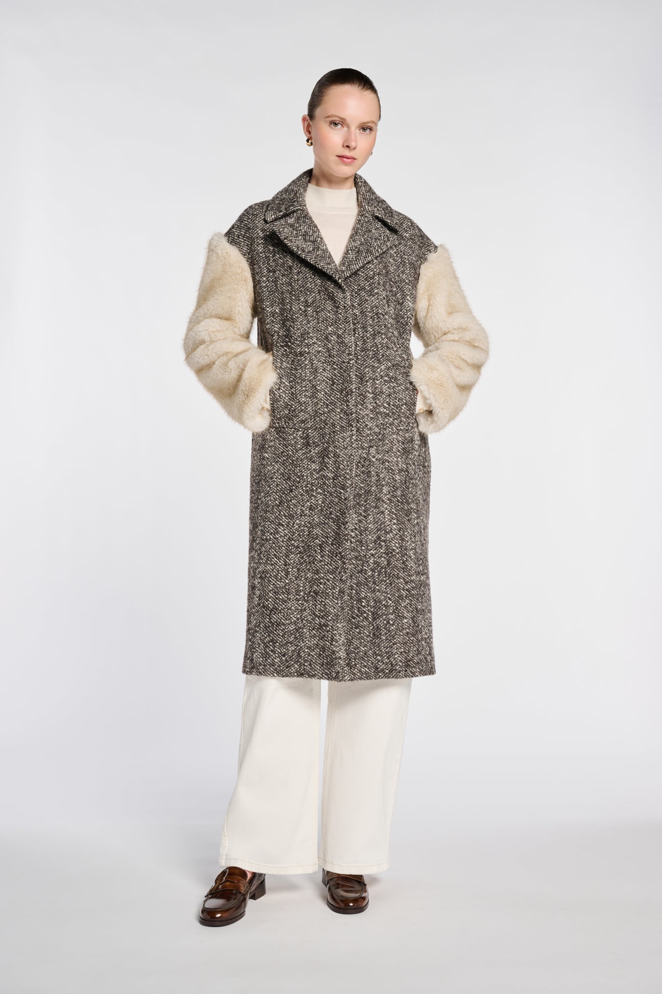 Manteau bimatière