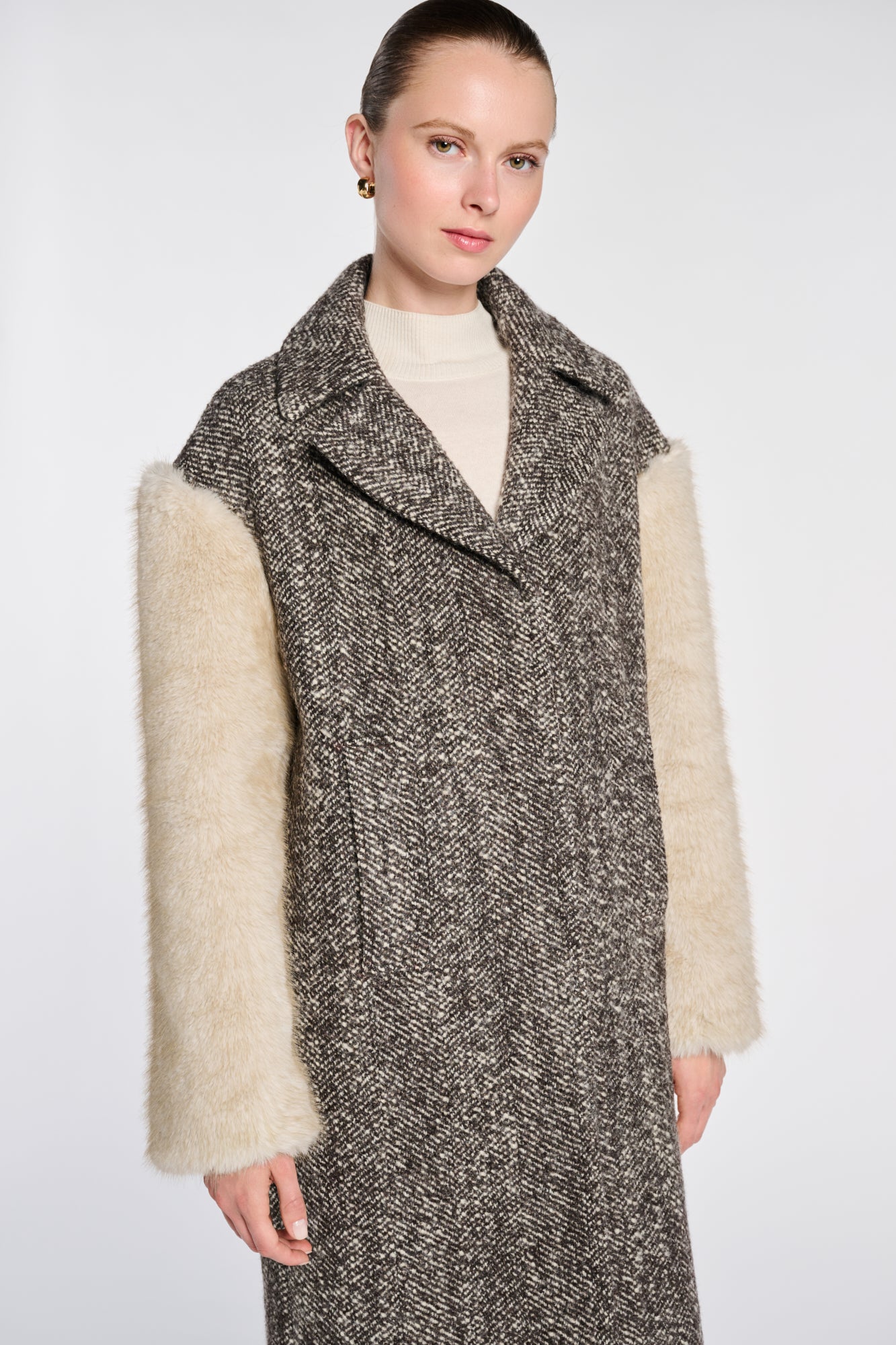 Manteau bimatière