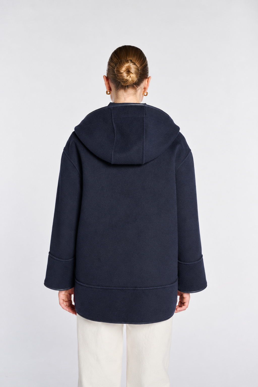 Manteau double face à capuche