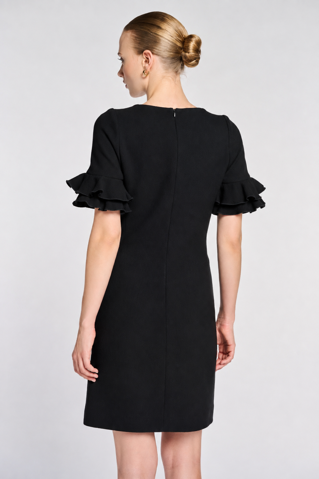 Ruffled sleeve dress
