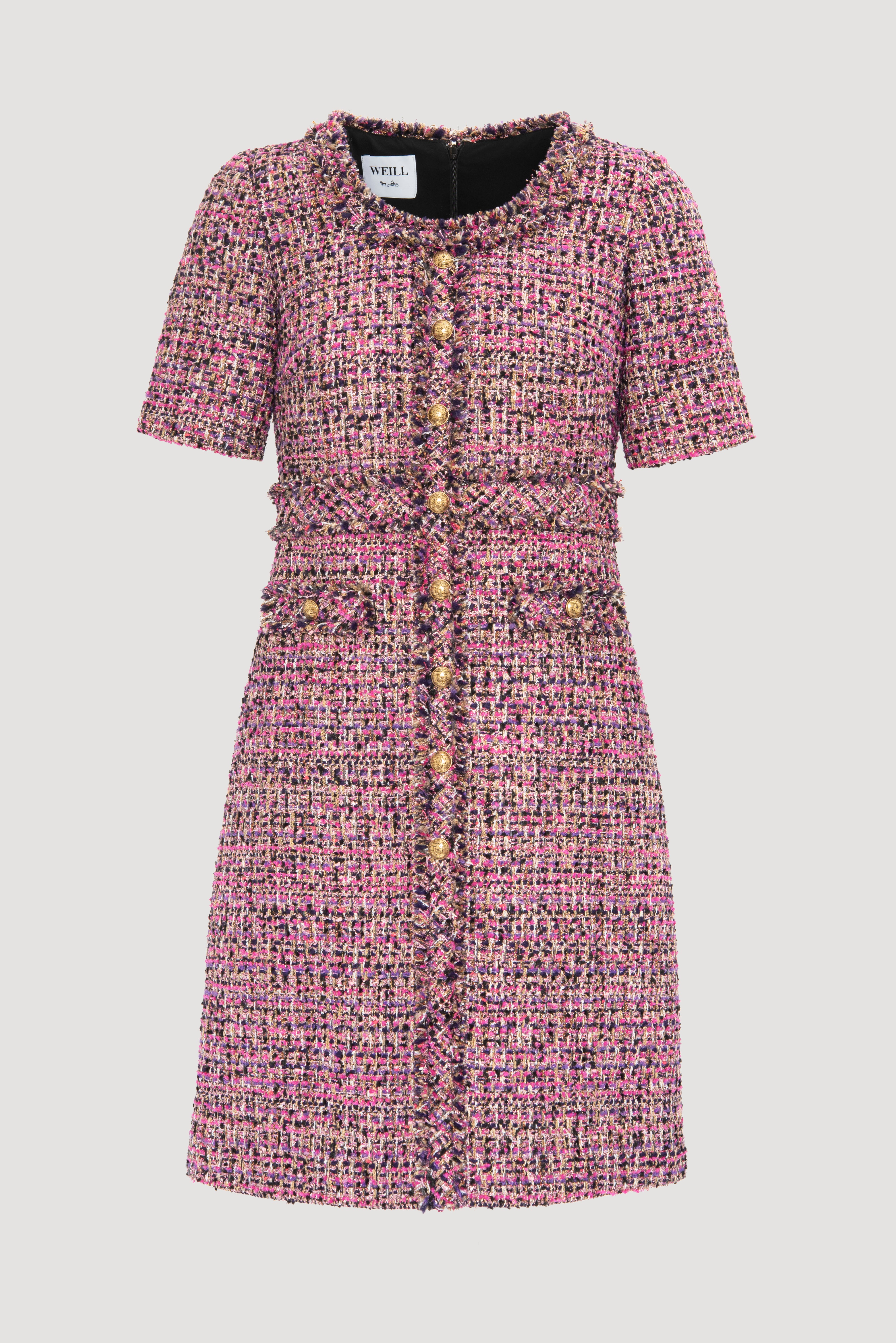 Robe en tweed irisée