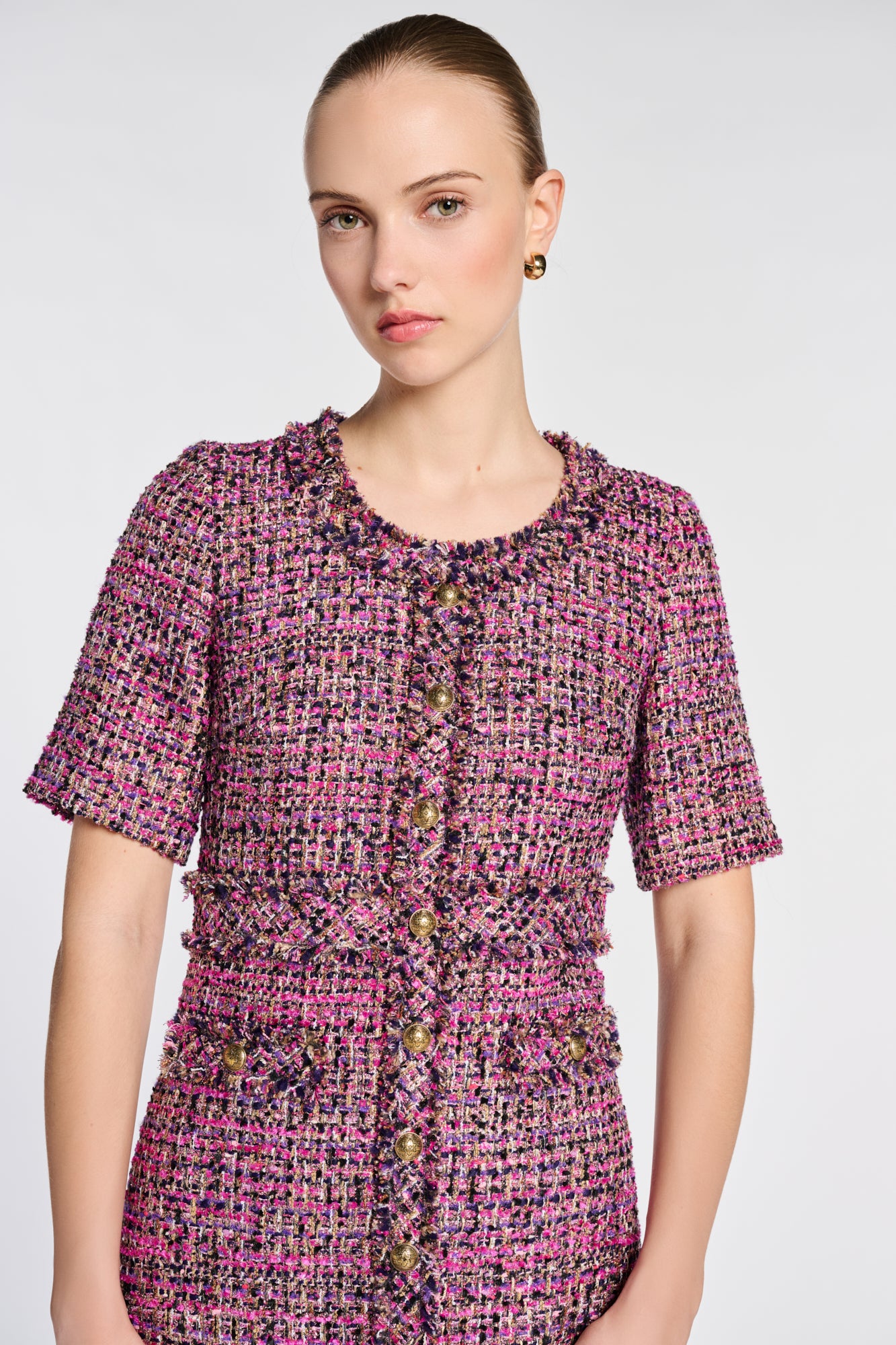 Robe en tweed irisée