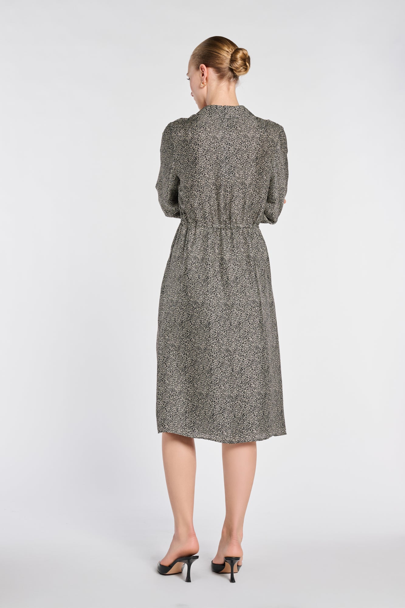 Printed shirt dress