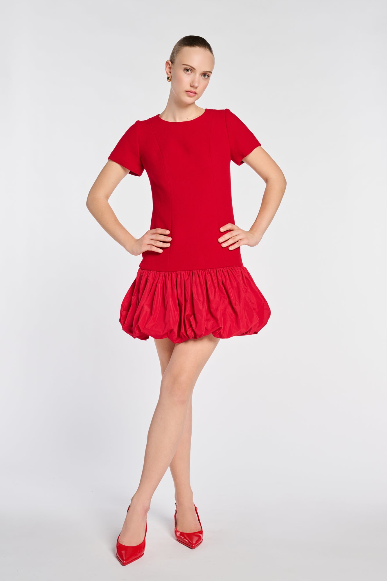 Robe ballon bi-matière