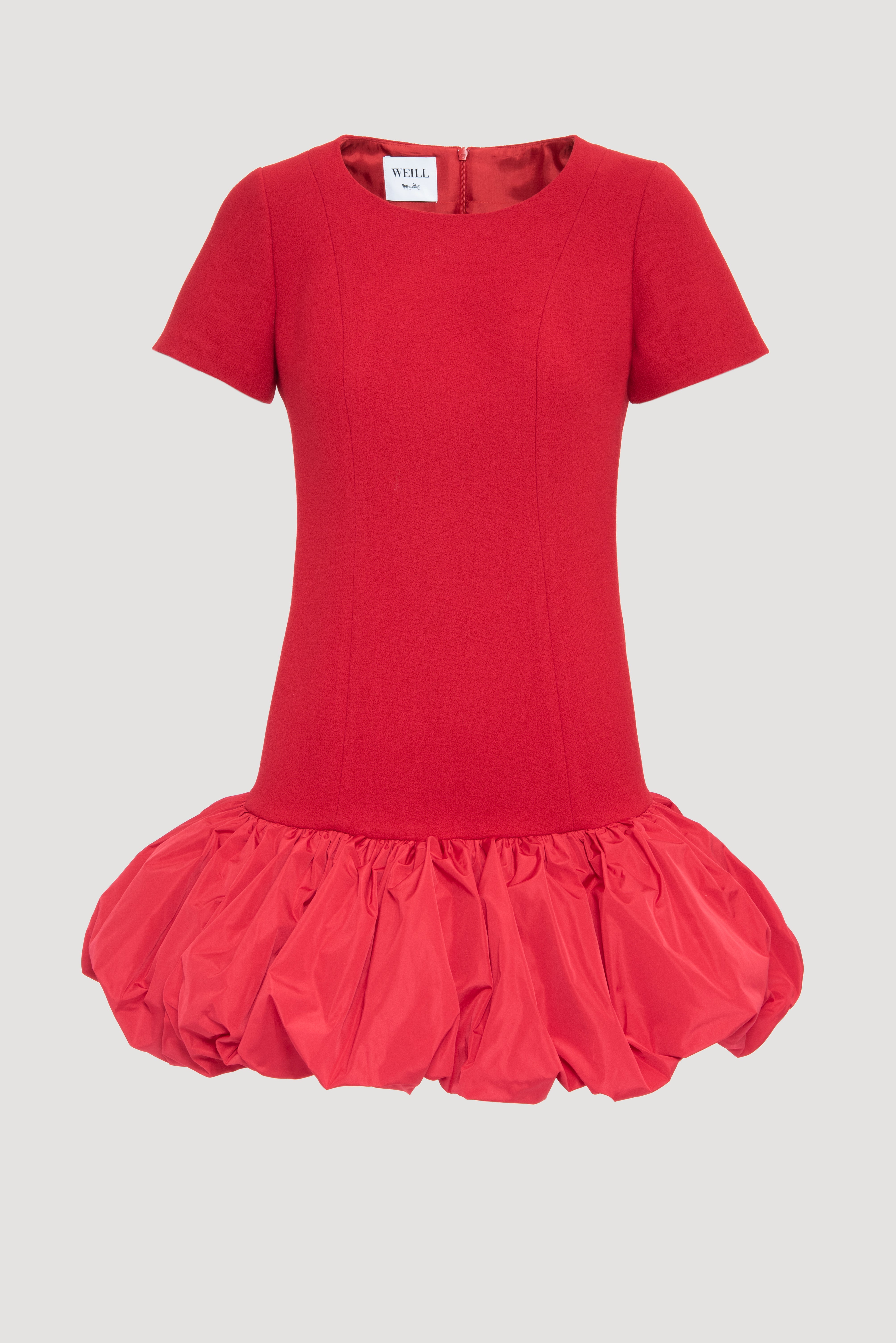 Robe ballon bi-matière