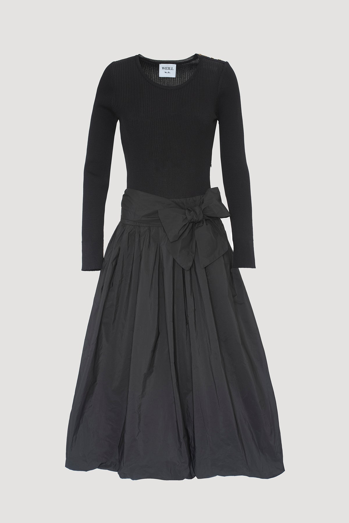 Robe longue bi-matière